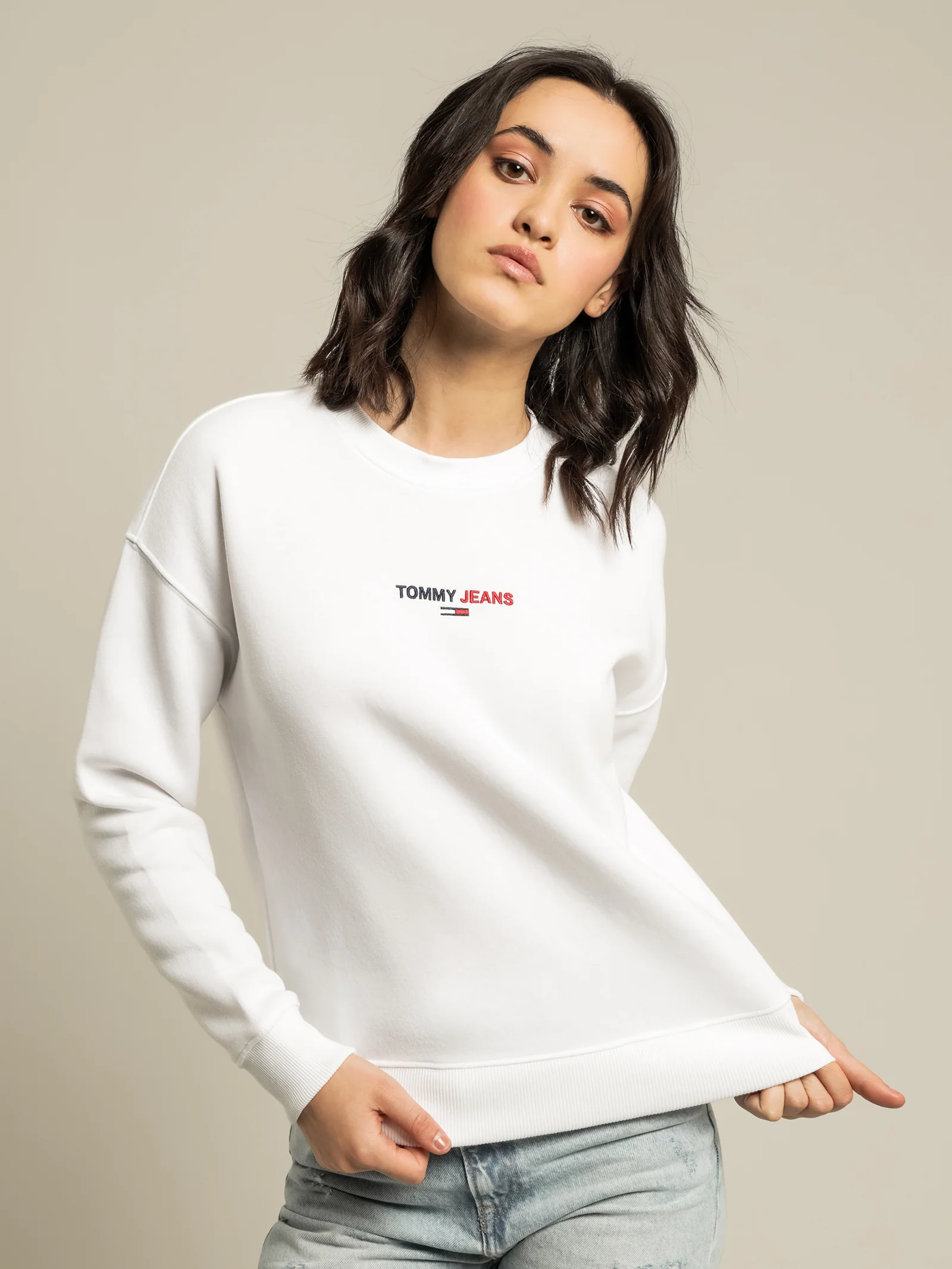Linear Chest Logo Crew Neck Sweatshirt - Image 2