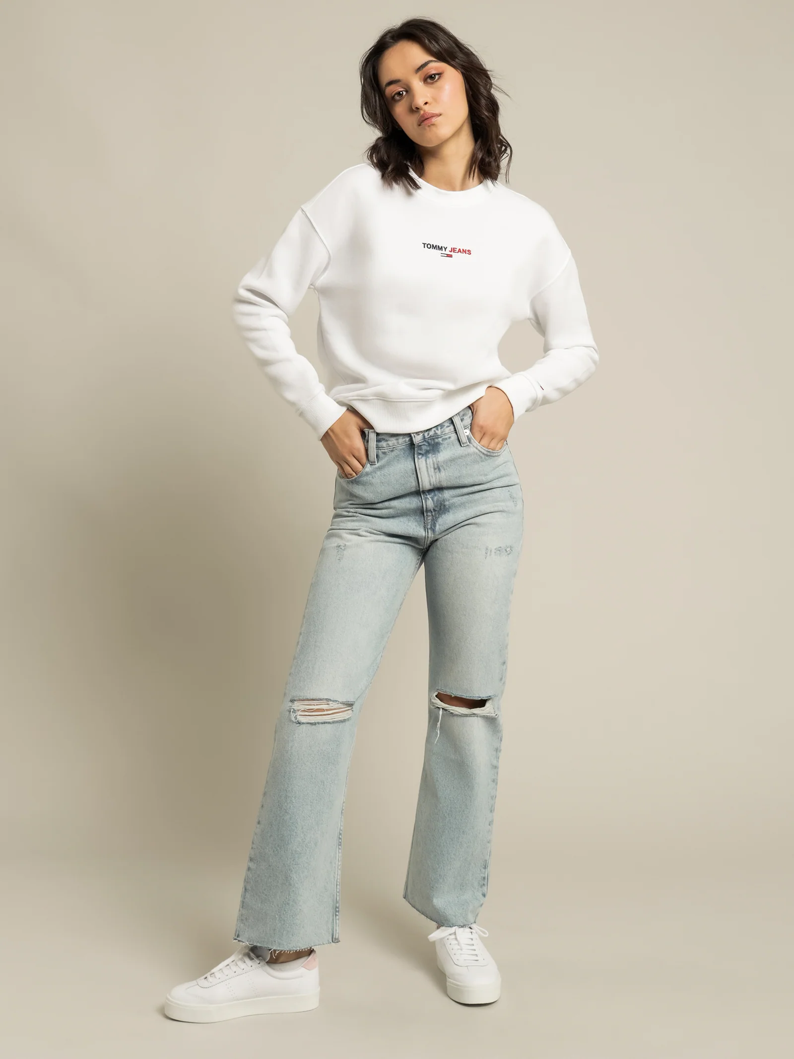 Linear Chest Logo Crew Neck Sweatshirt - Image 4