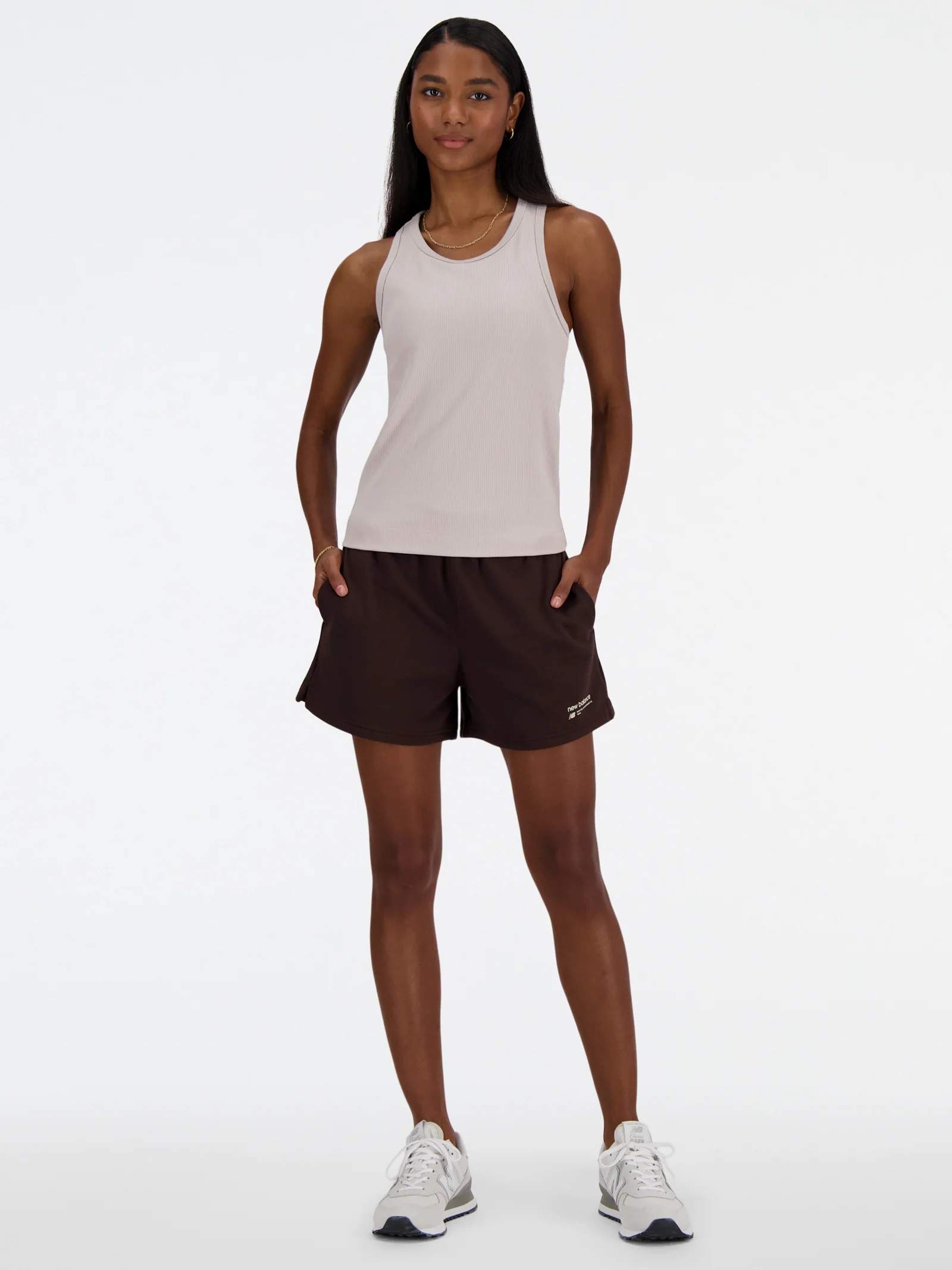 Linear Heritage Rib Knit Racer Tank - Image 2