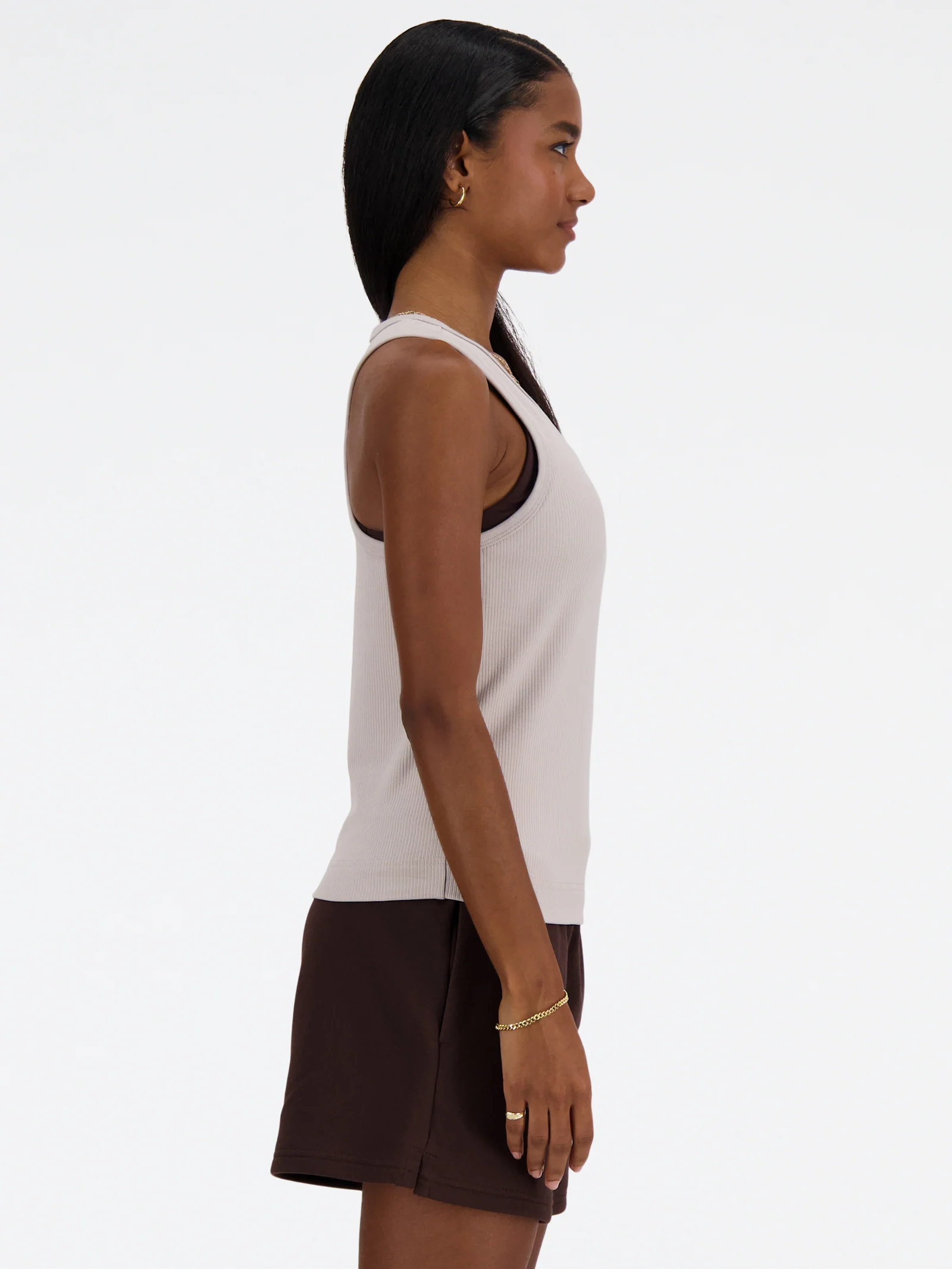Linear Heritage Rib Knit Racer Tank - Image 5