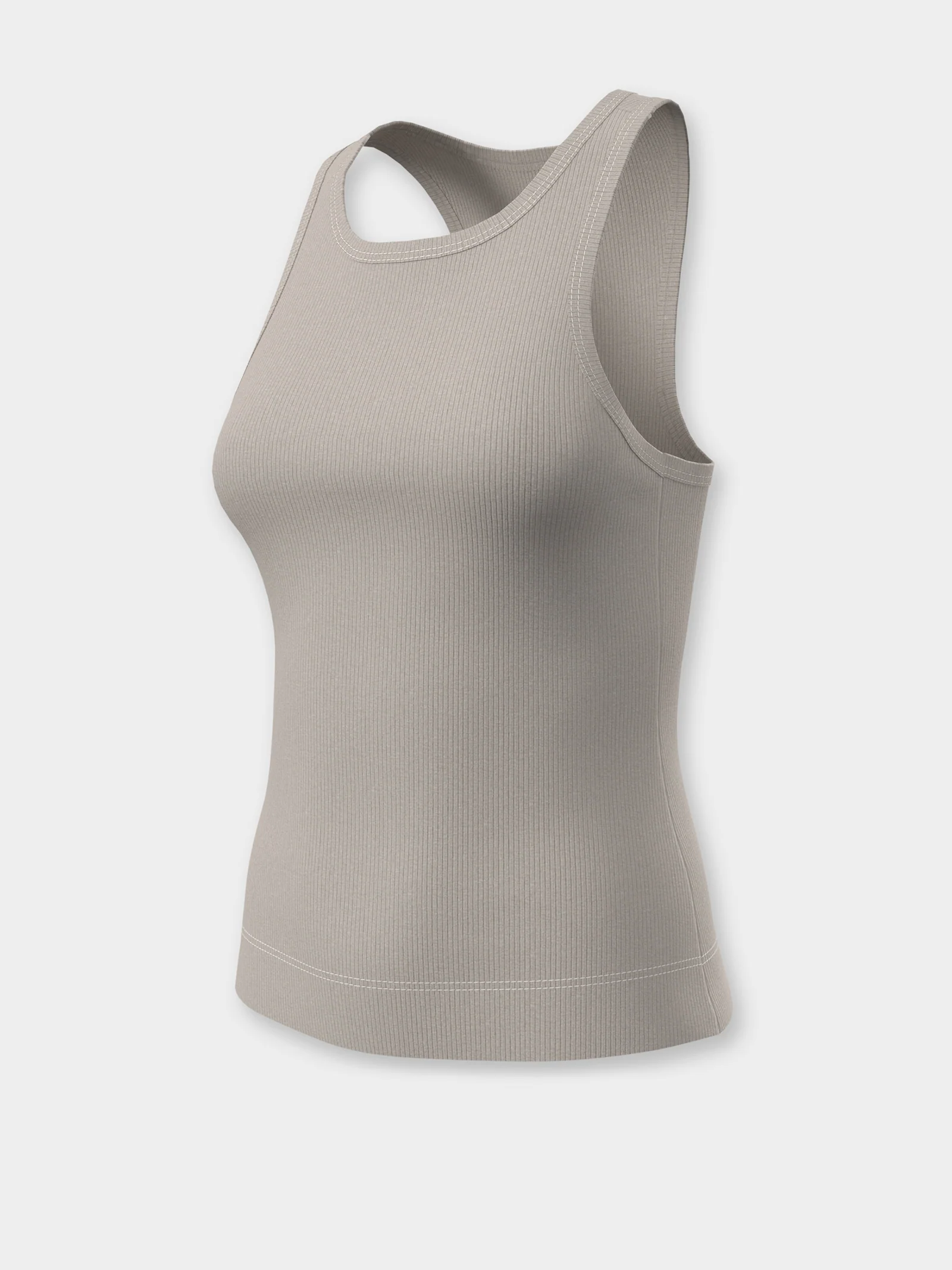 Linear Heritage Rib Knit Racer Tank - Image 6