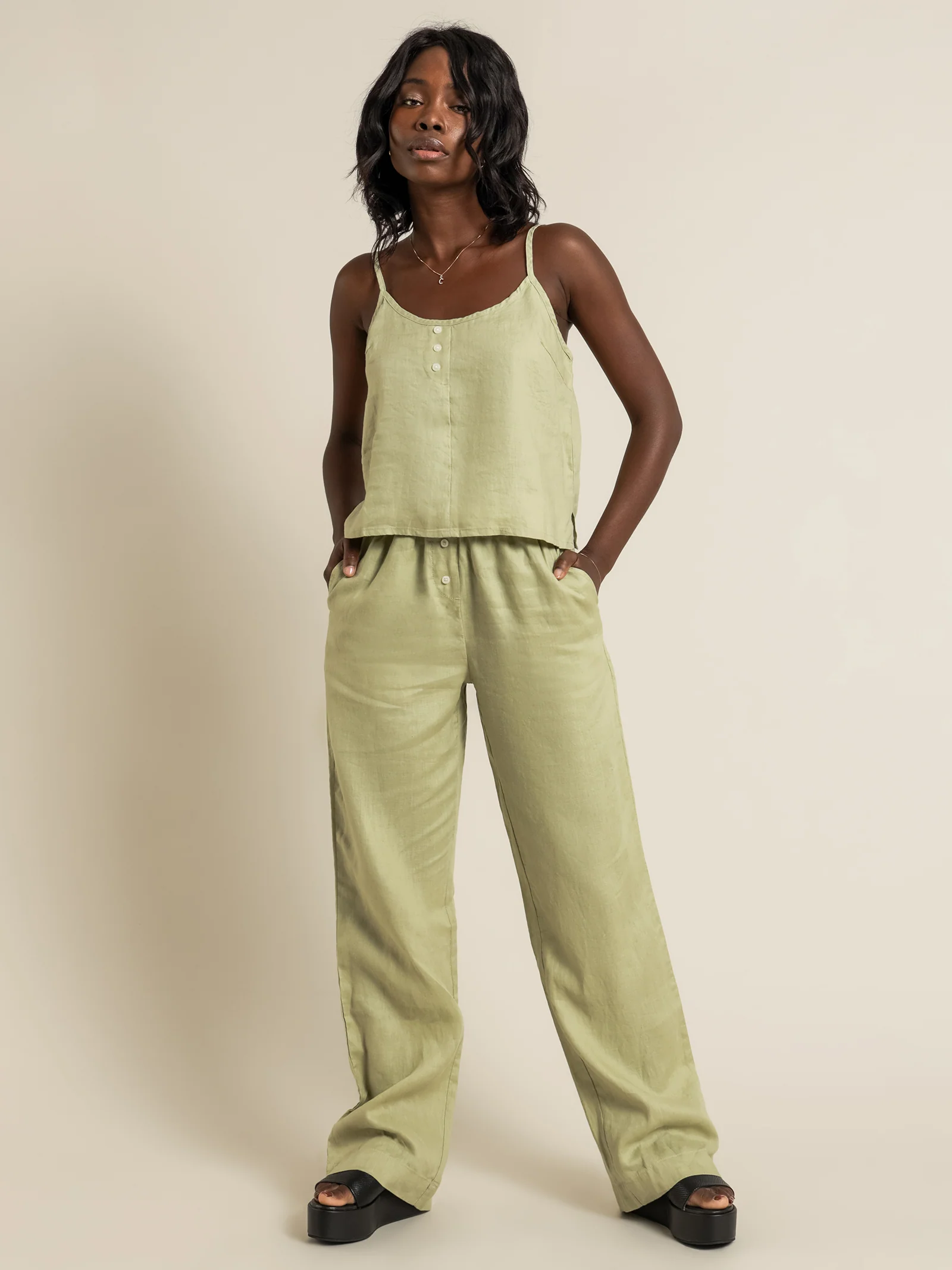 Linen Lounge Cami - Image 5