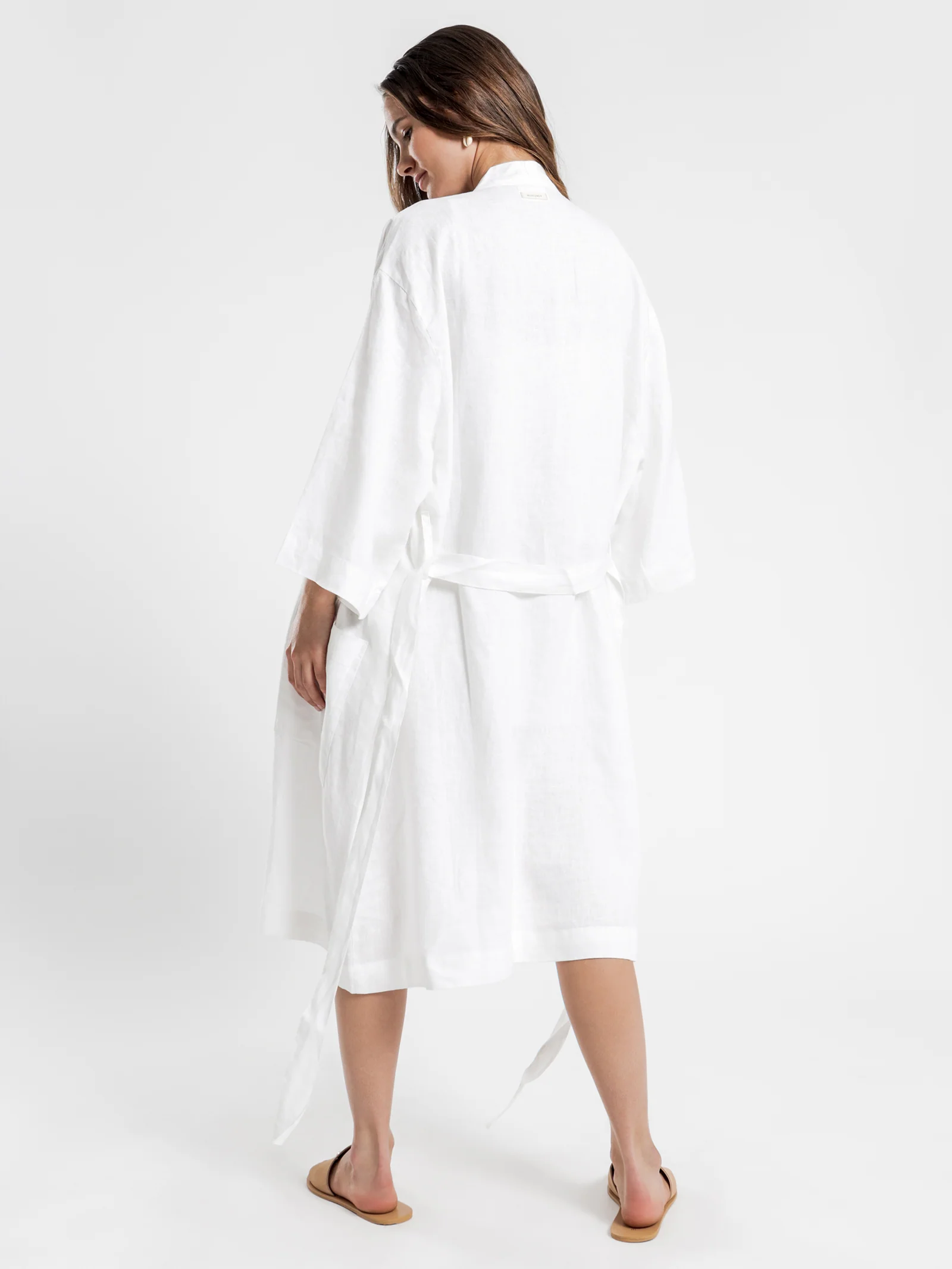 Linen Lounge Robe - Image 5