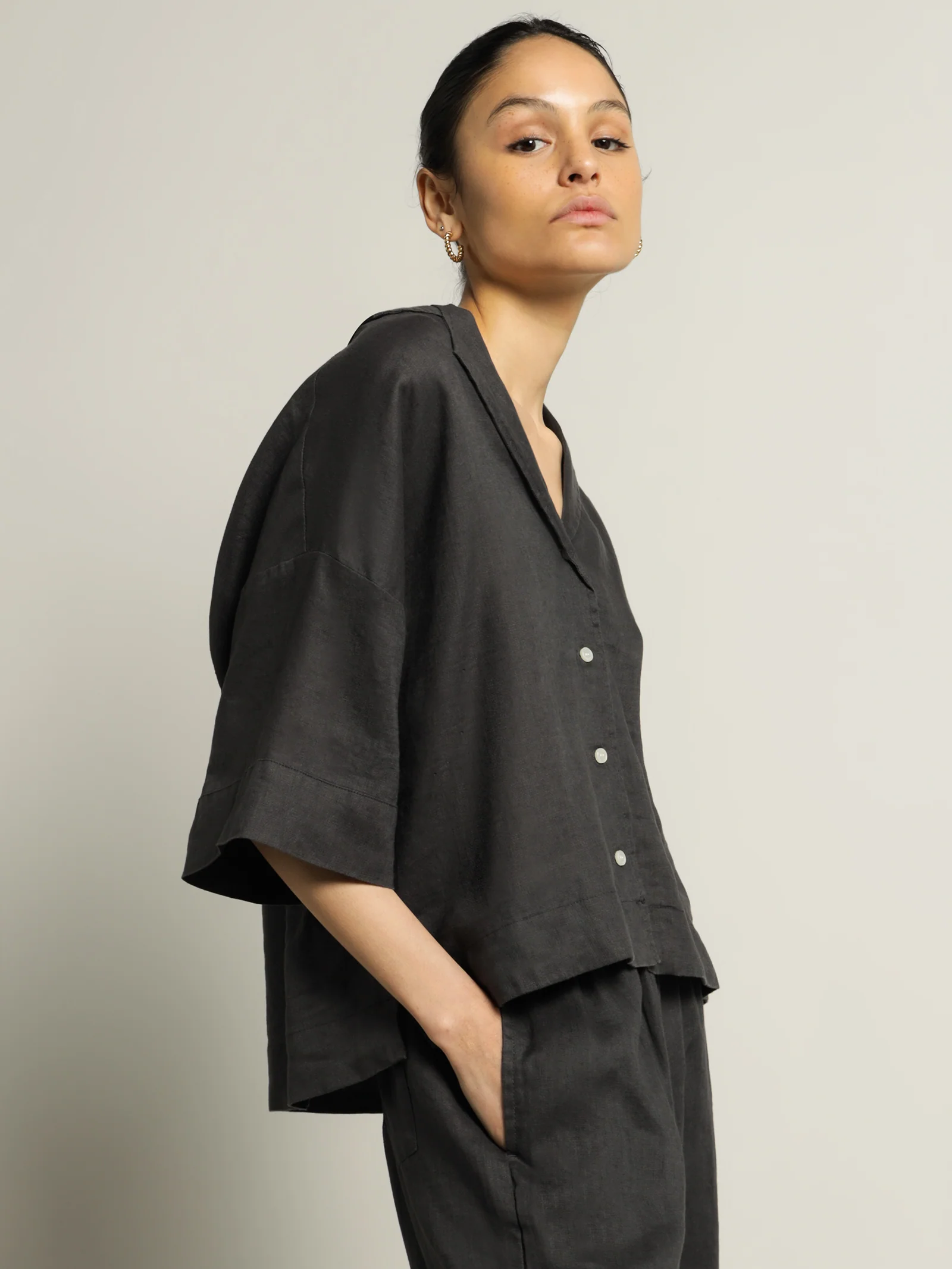 Linen Lounge Shirt - Image 6