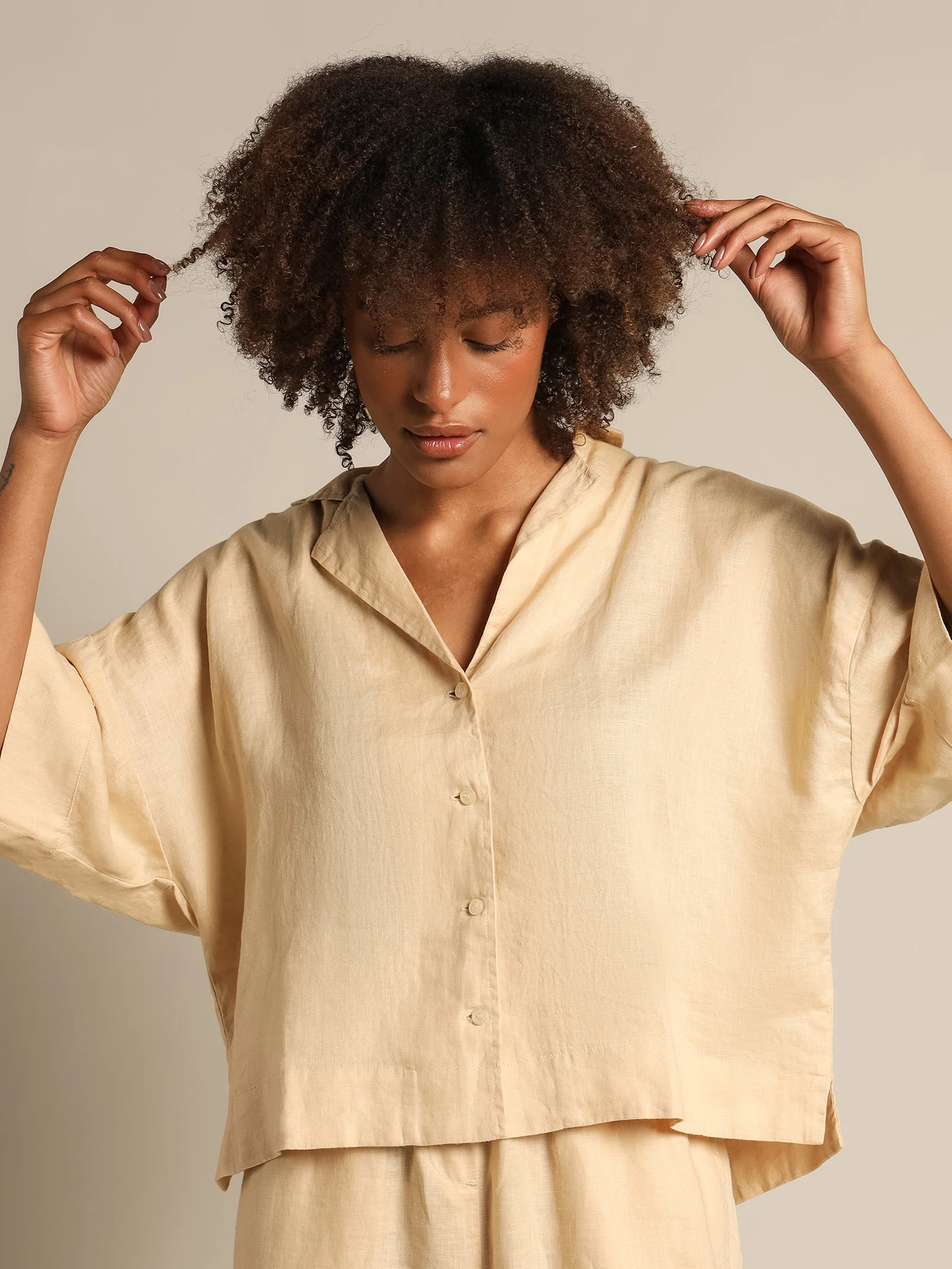 Linen Lounge Shirt - Image 3