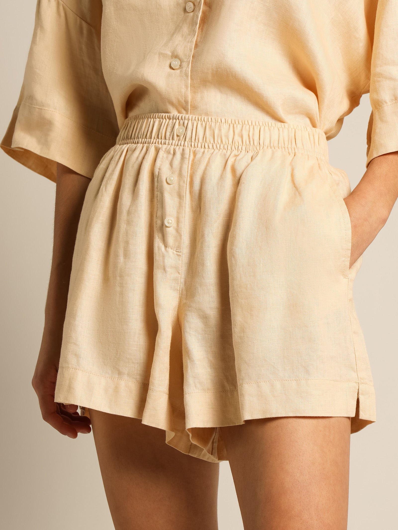 Linen Lounge Shorts - Image 3