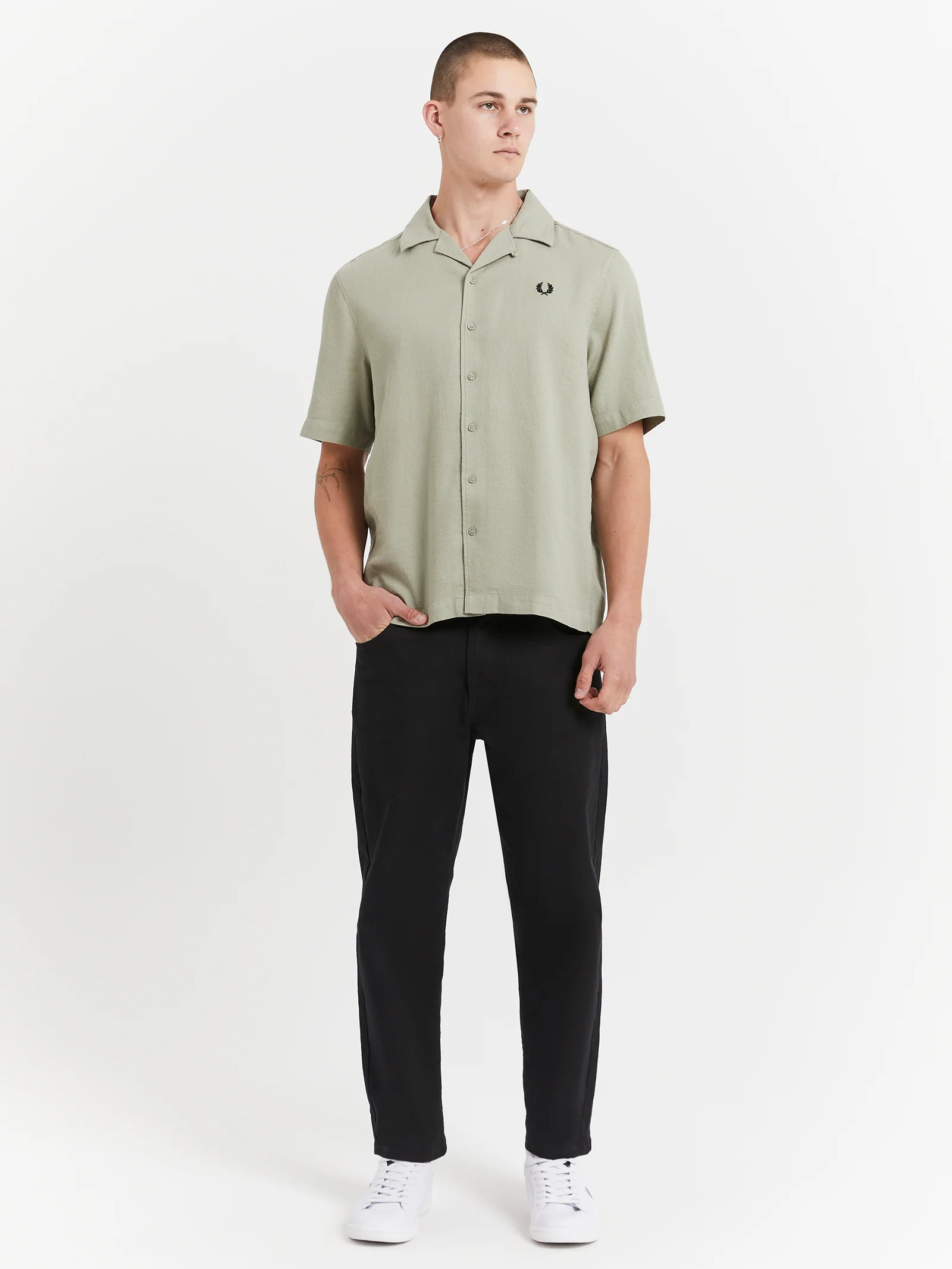 Linen Revere Collar Shirt - Image 2