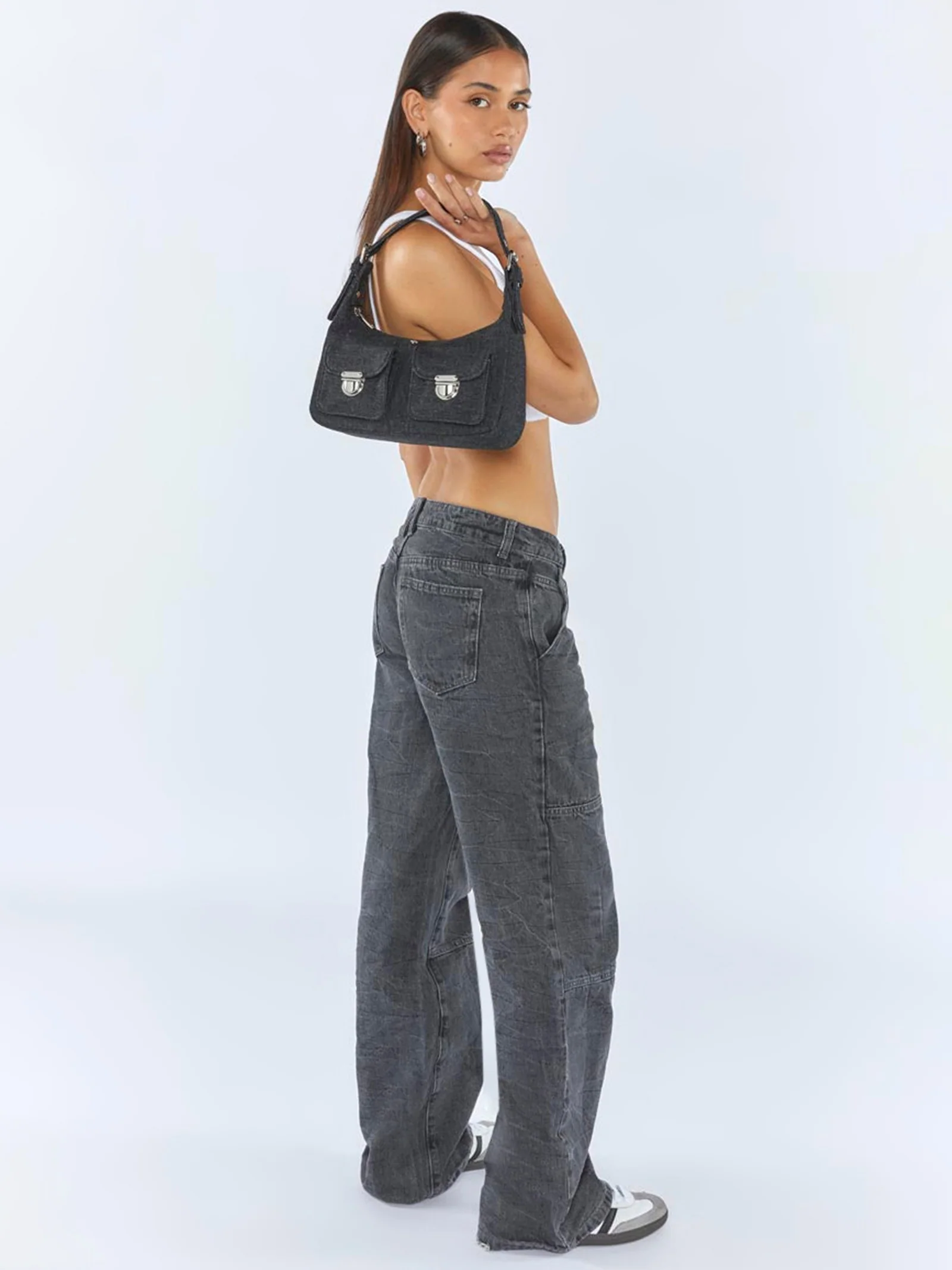 Livi Denim Shoulder Bag - Image 2