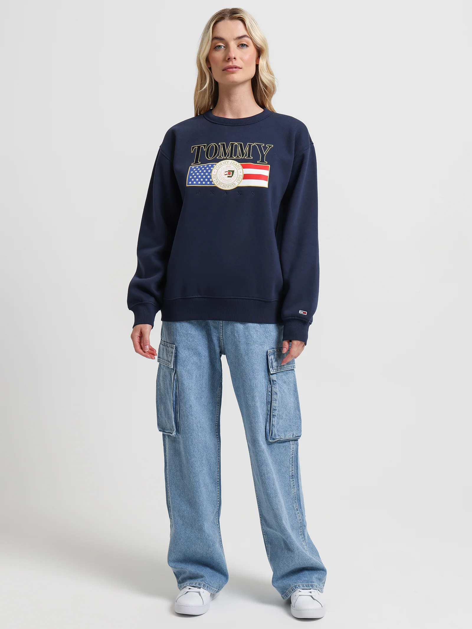 Logo Applique Relaxed Fit Sweatshirt - Image 2