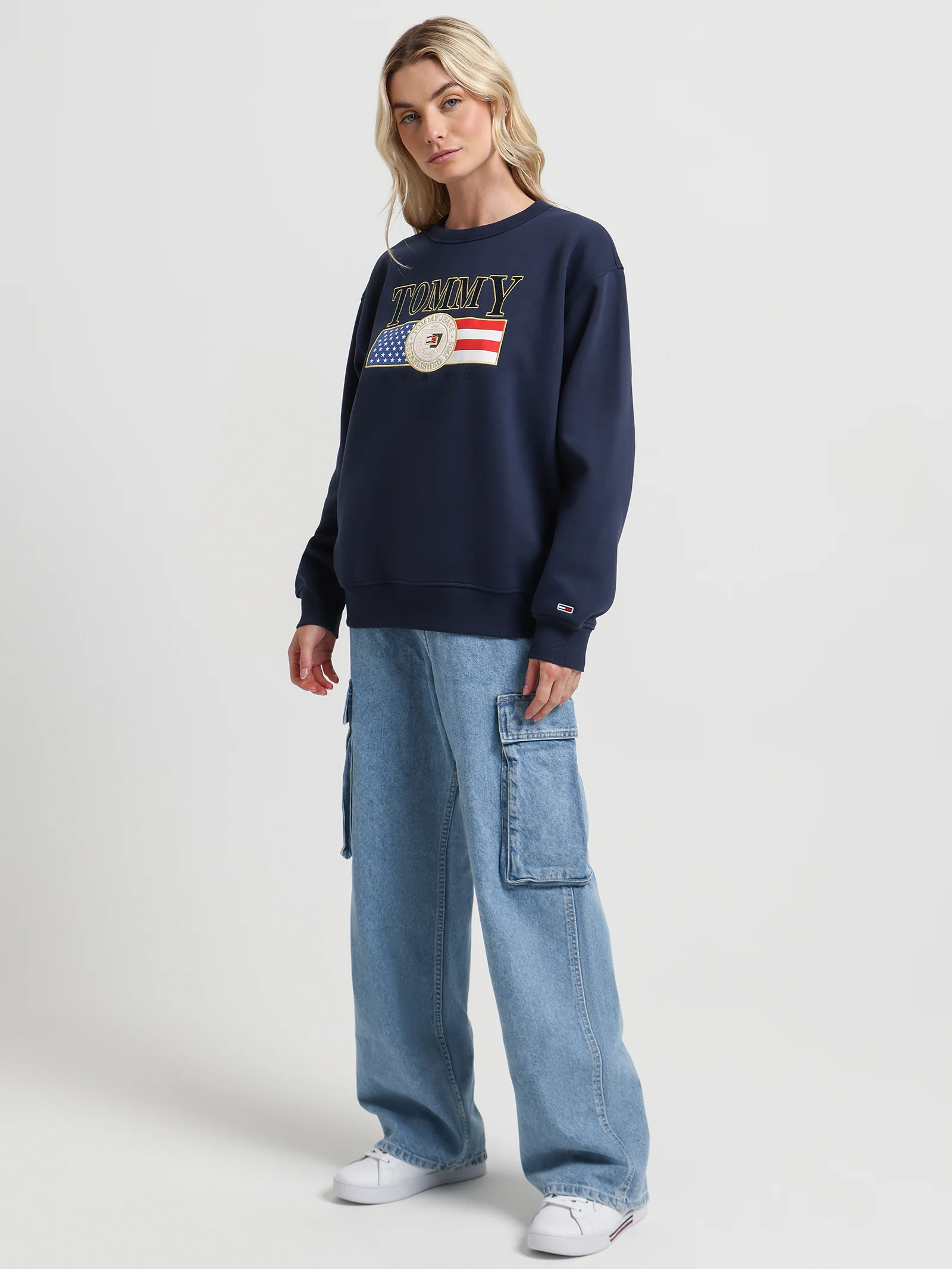 Logo Applique Relaxed Fit Sweatshirt - Image 4
