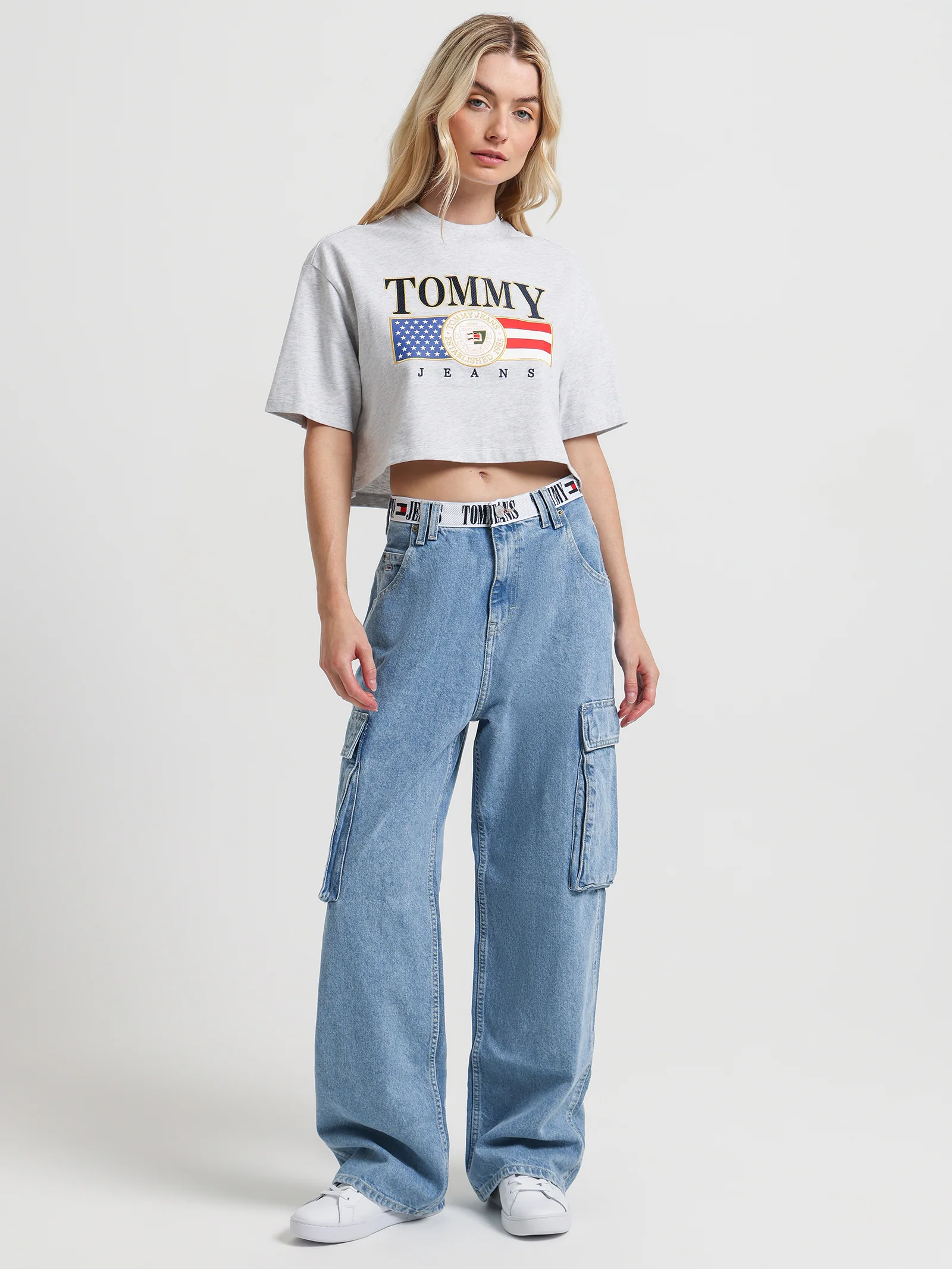 Logo Brushed Jersey Crop Top - Image 2