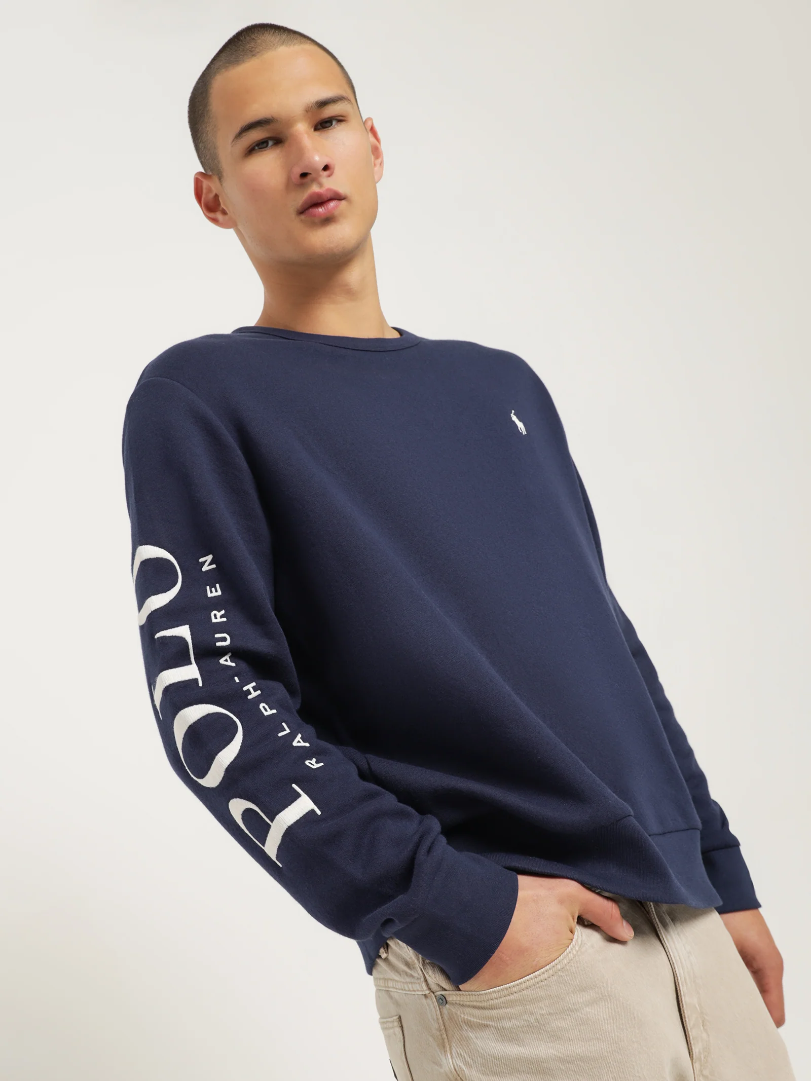 Logo Embroidered Crew Fleece - Image 3