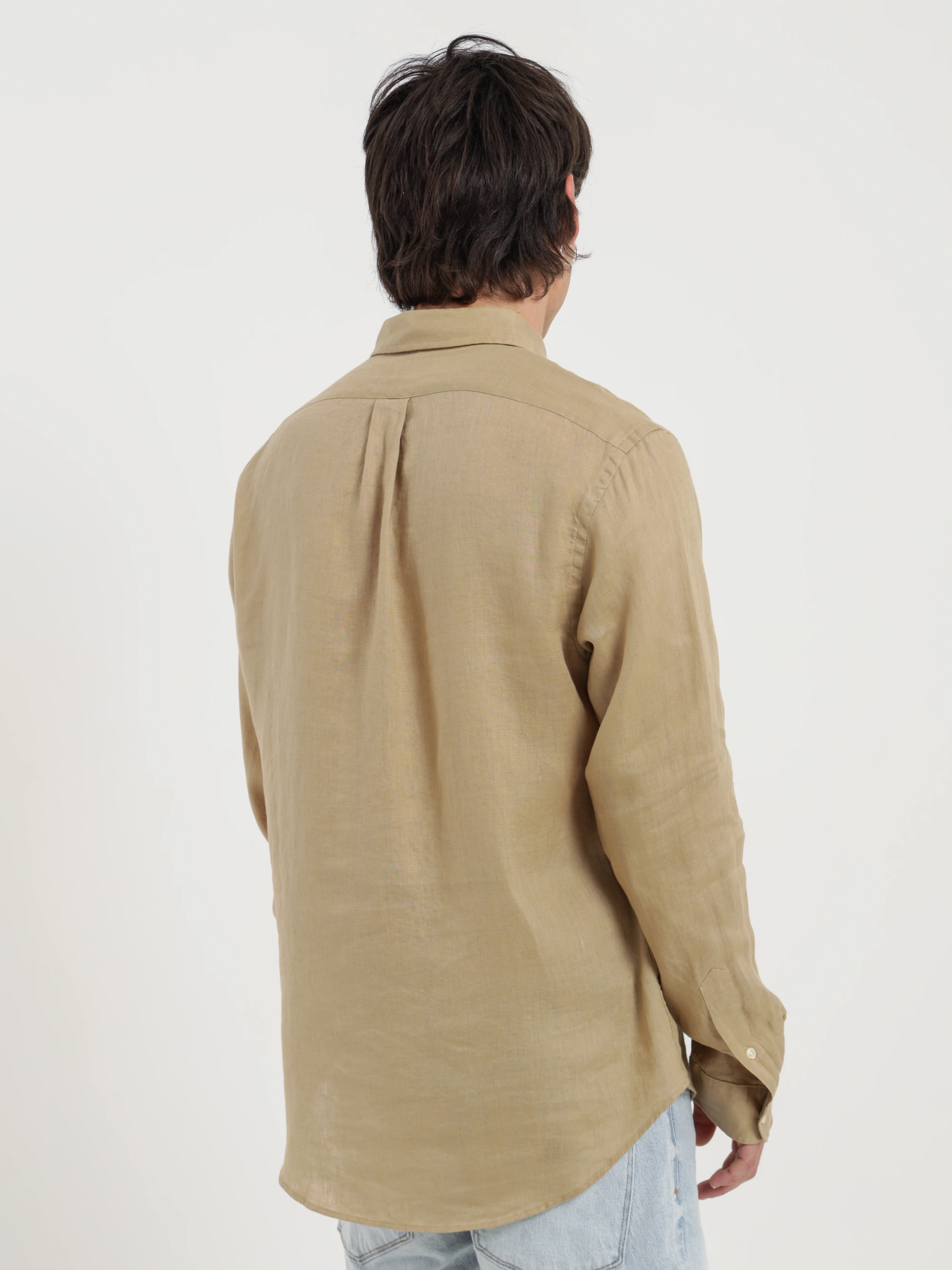 Logo Embroidered Linen Shirt - Image 4
