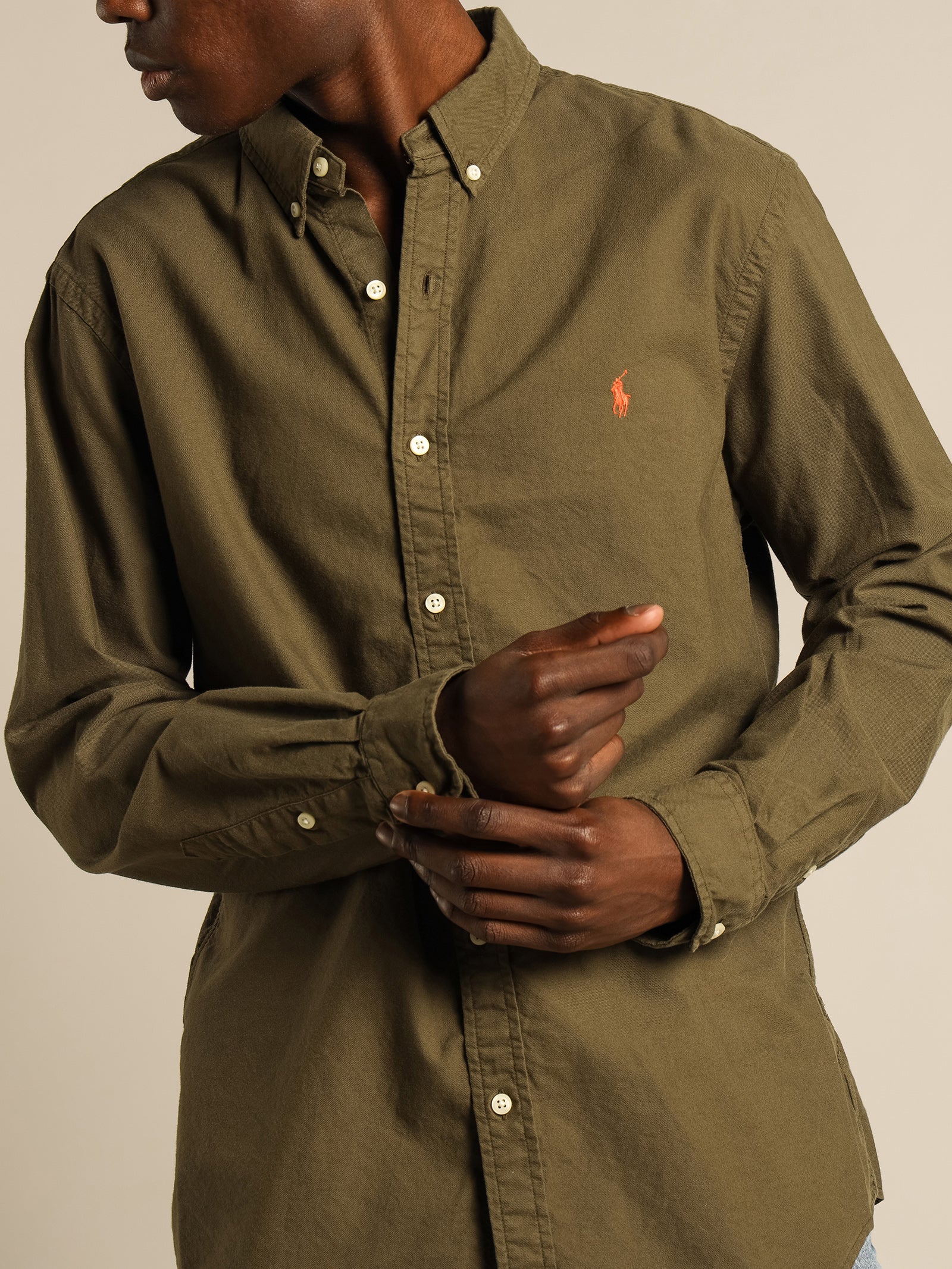 Logo Embroidered Long Sleeve Shirt - Image 3