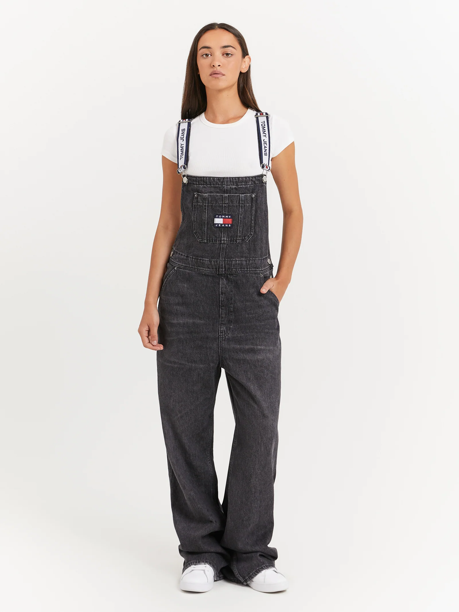 Logo Strap Denim Dungarees - Image 2