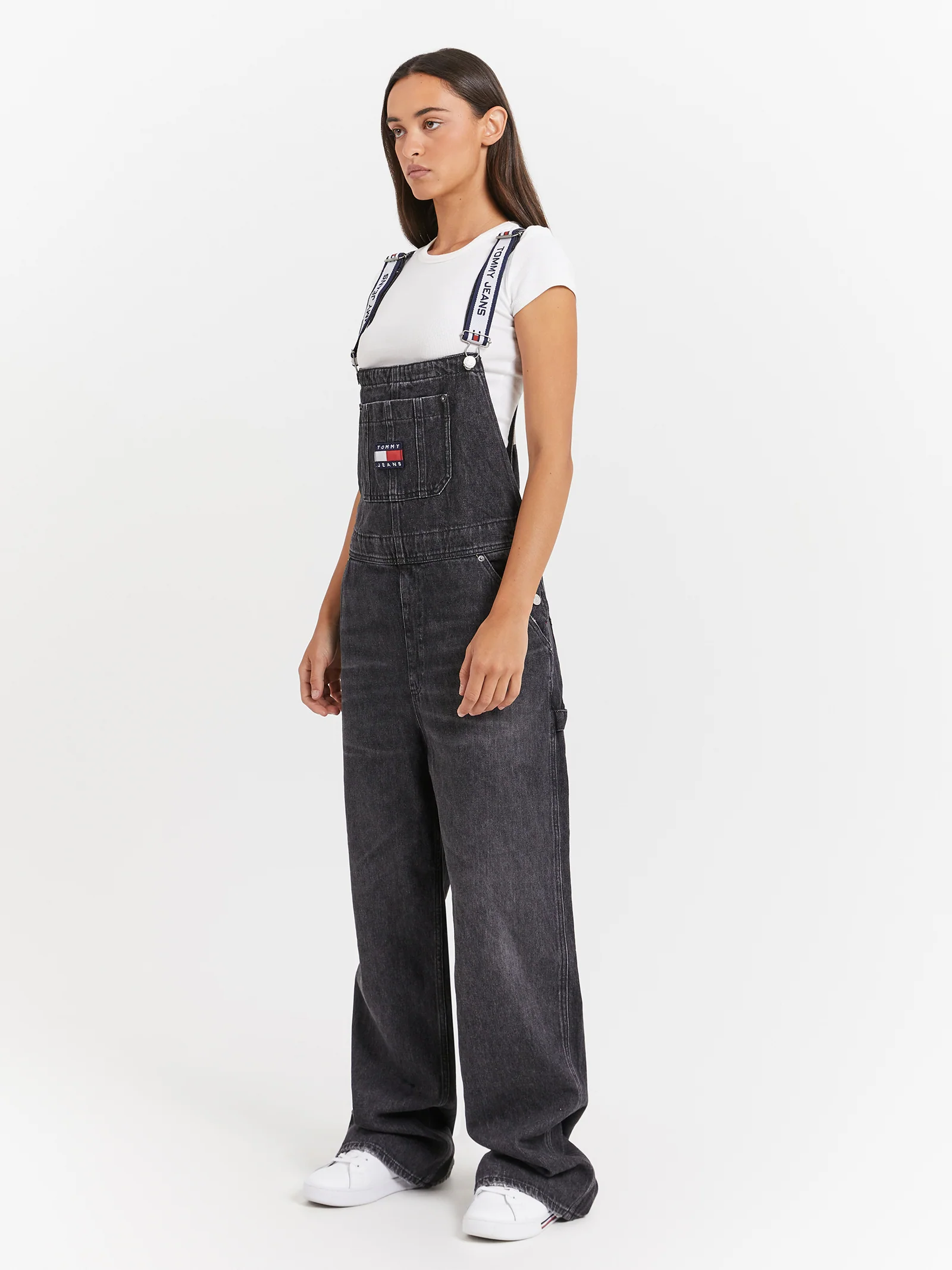 Logo Strap Denim Dungarees - Image 4