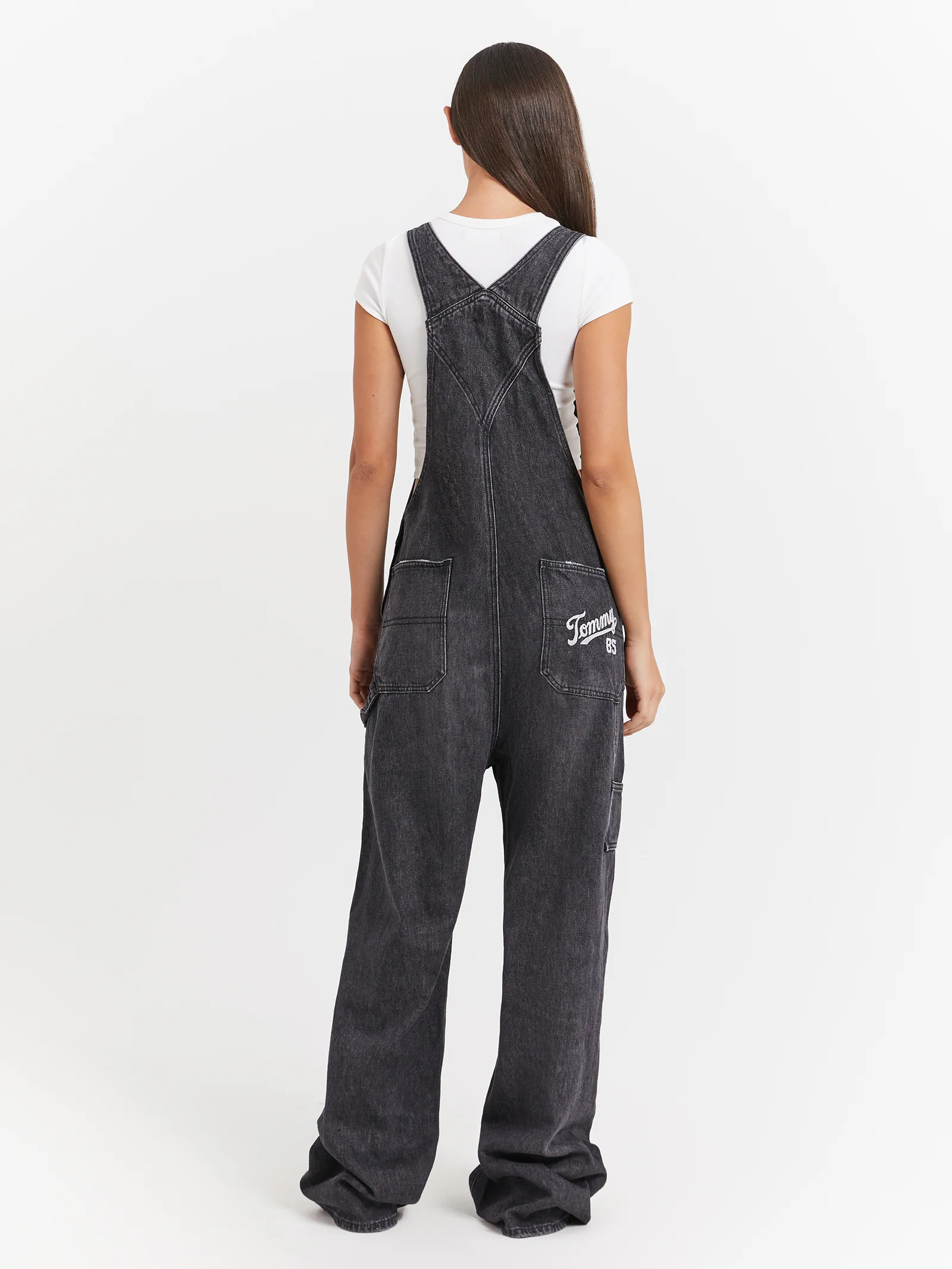 Logo Strap Denim Dungarees - Image 5