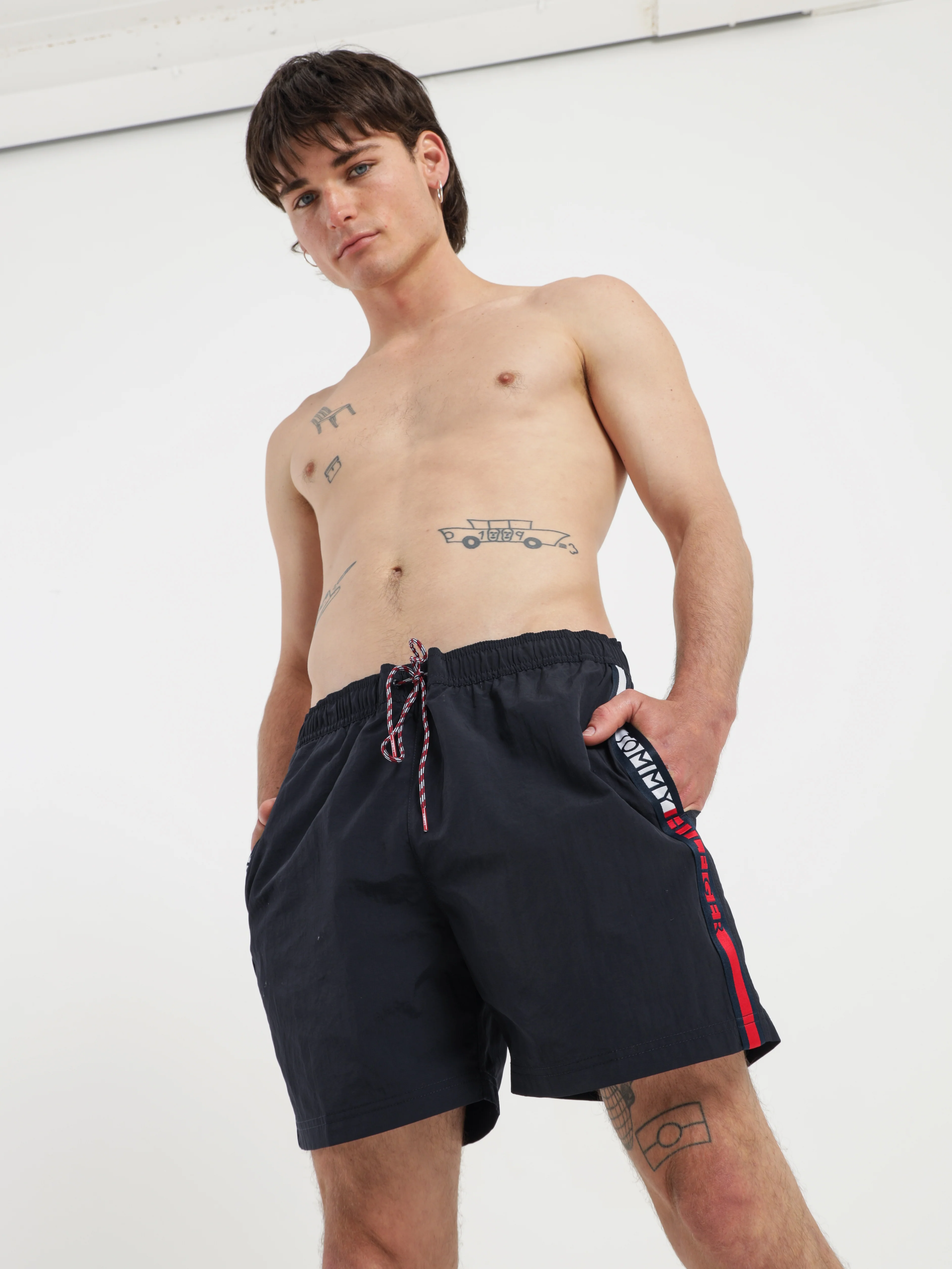 Logo Waist Mid-Length Swim Shorts - Image 2