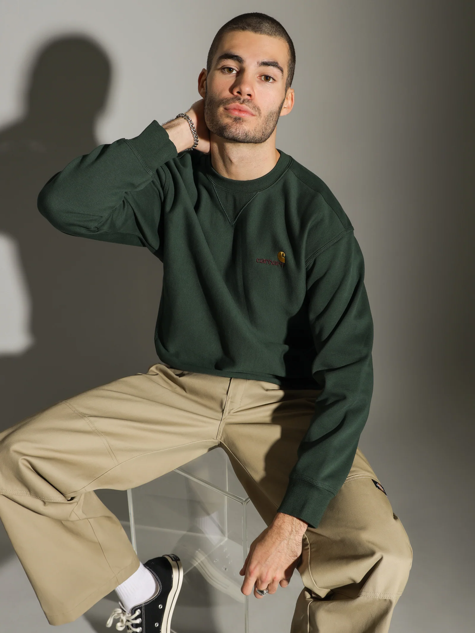 Long Sleeve American Script Crew - Image 2