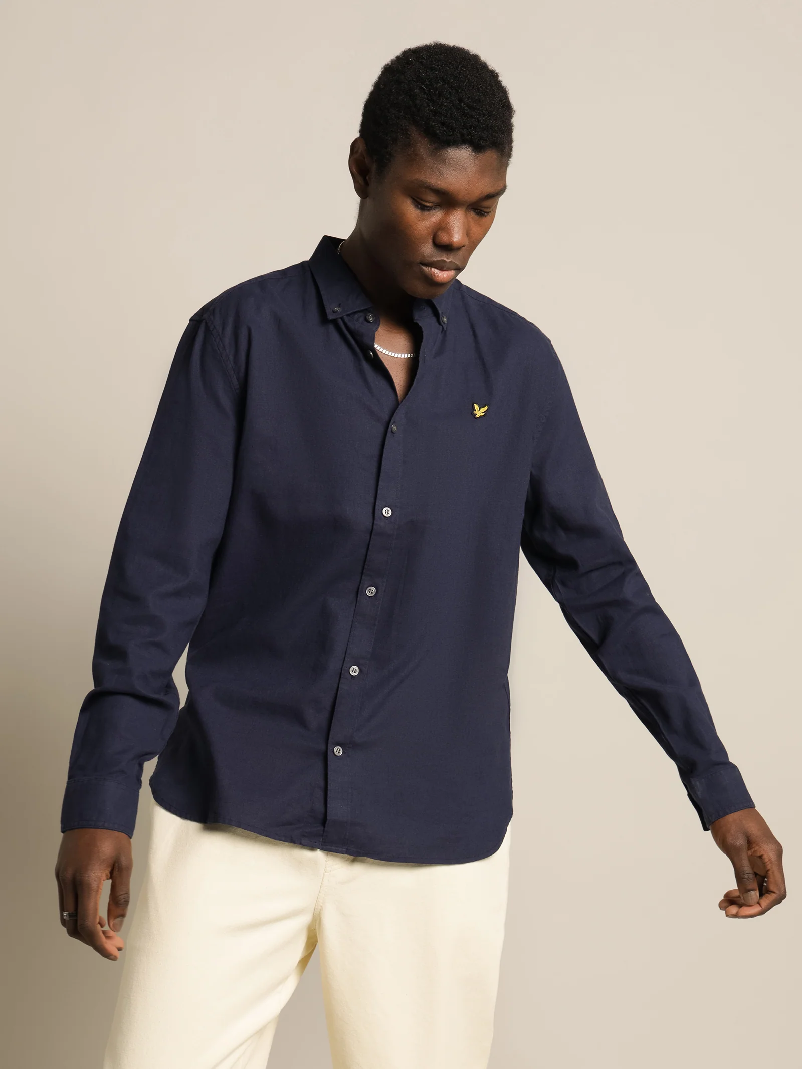 Long Sleeve Cotton Linen Shirt - Image 3