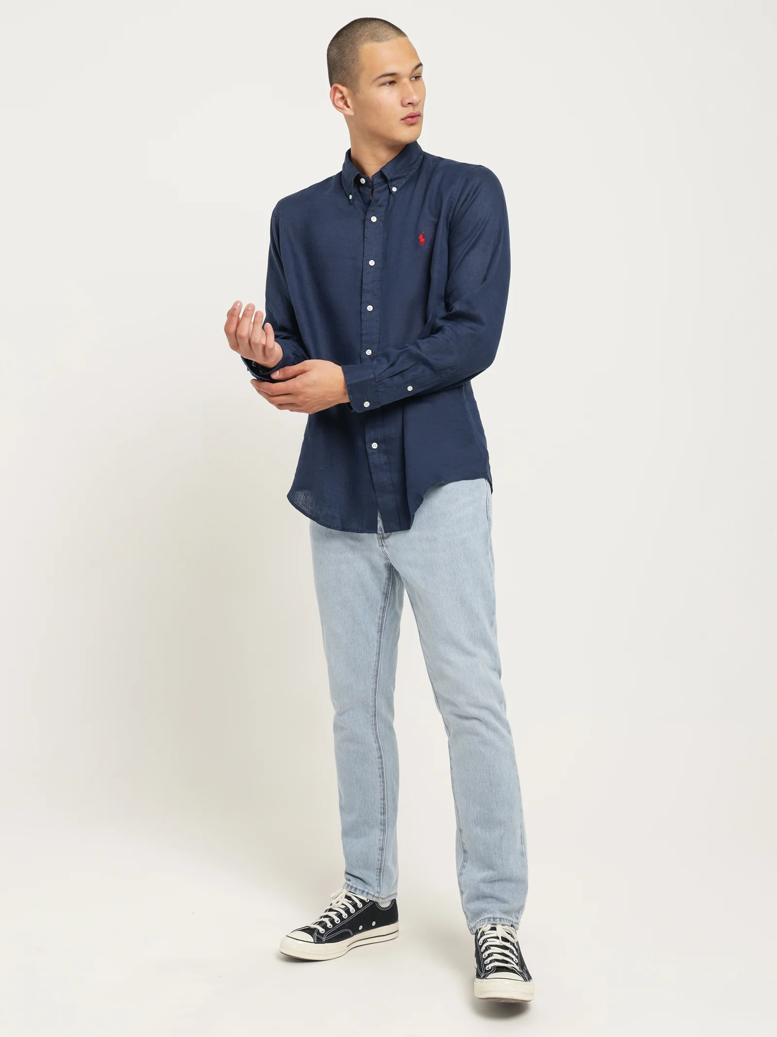 Long Sleeve Linen Shirt - Image 2