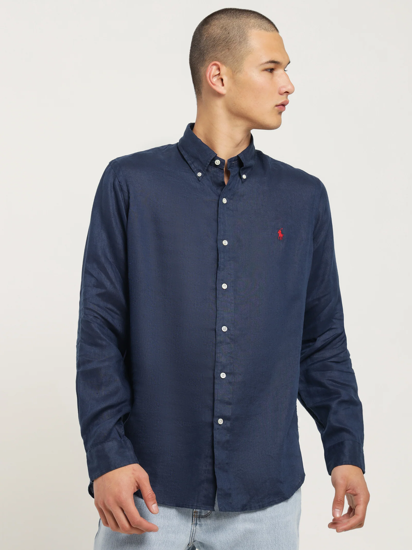 Long Sleeve Linen Shirt - Image 4