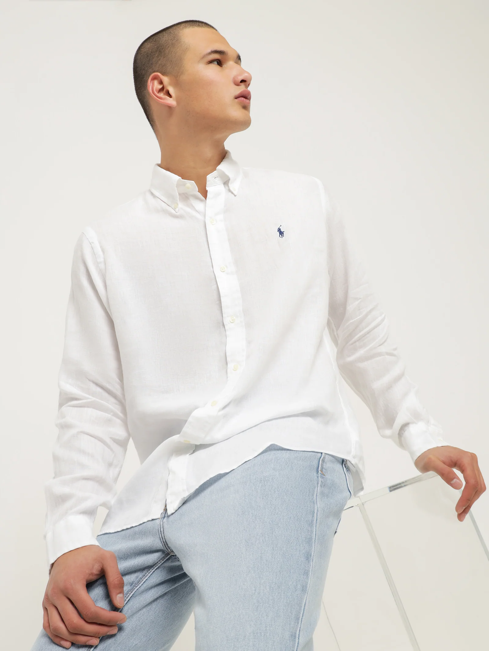 Long Sleeve Linen Shirt - Image 2