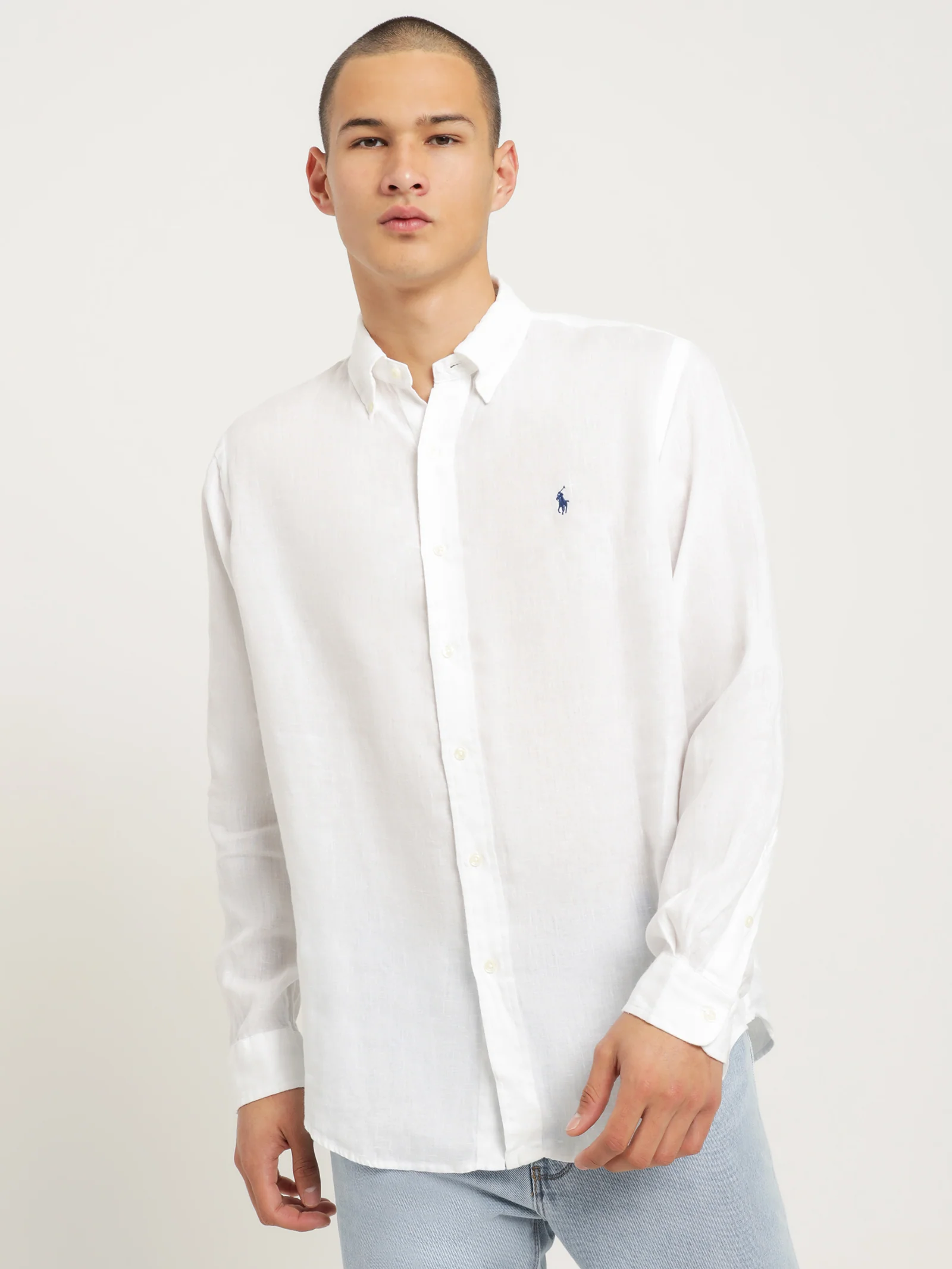 Long Sleeve Linen Shirt - Image 3