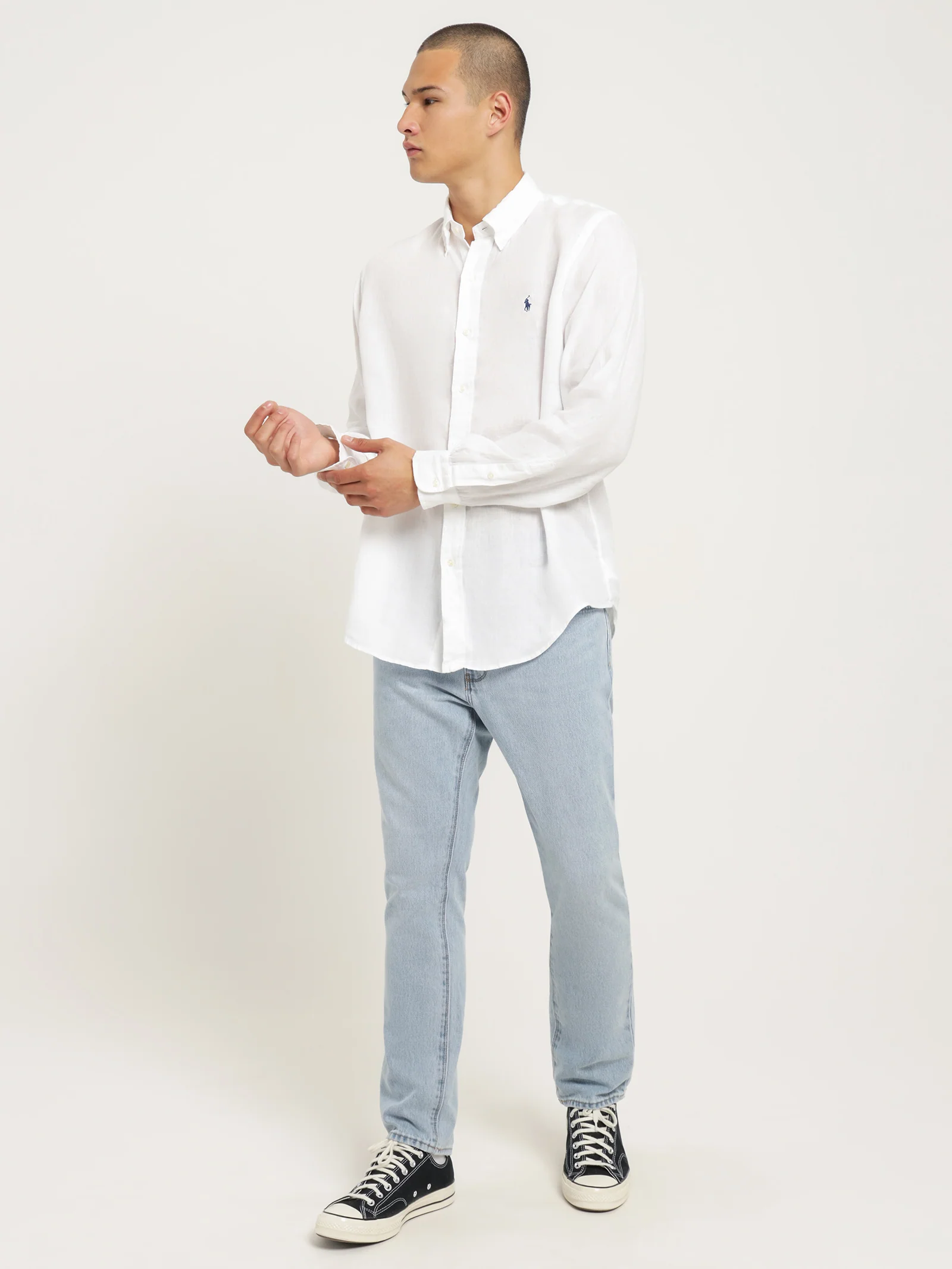 Long Sleeve Linen Shirt - Image 4