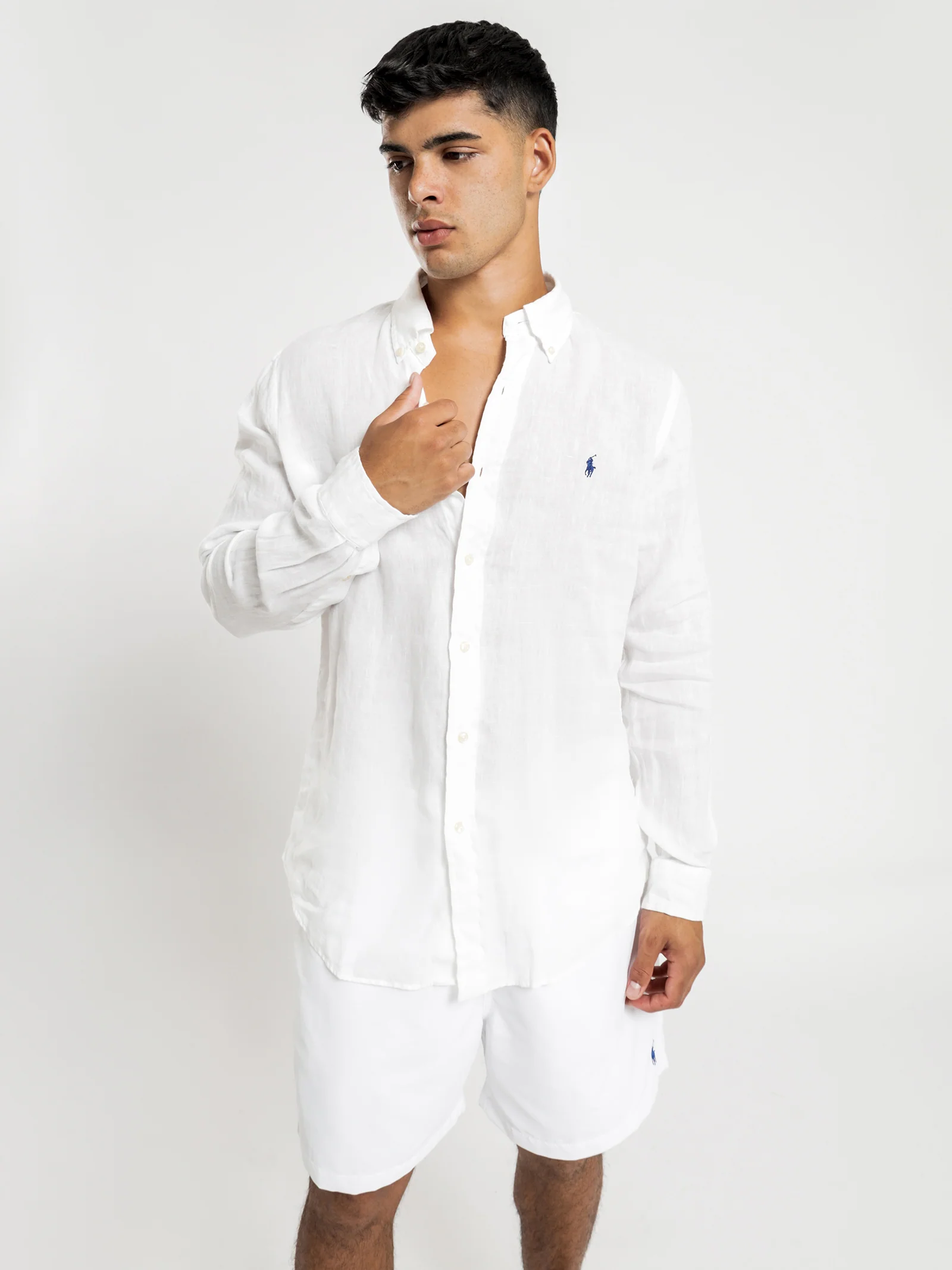 Long Sleeve Linen Sport Shirt - Image 3