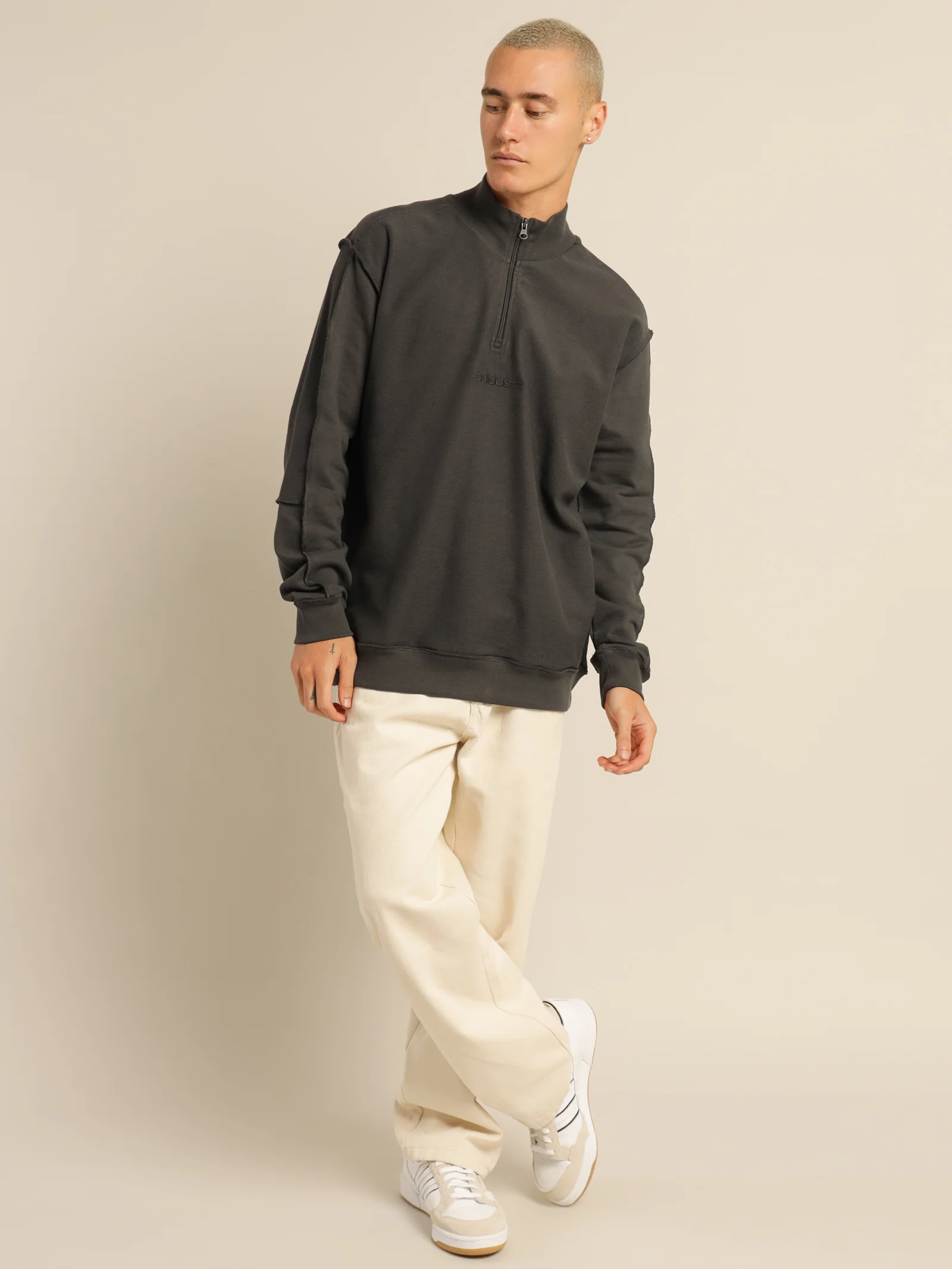 Loopback Quarter Zip Sweatshirt - Image 3