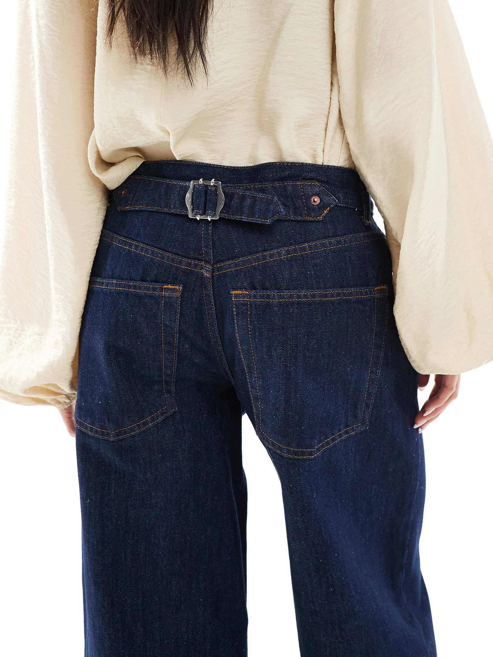 Low Rise Cinch Back Jeans - Image 4