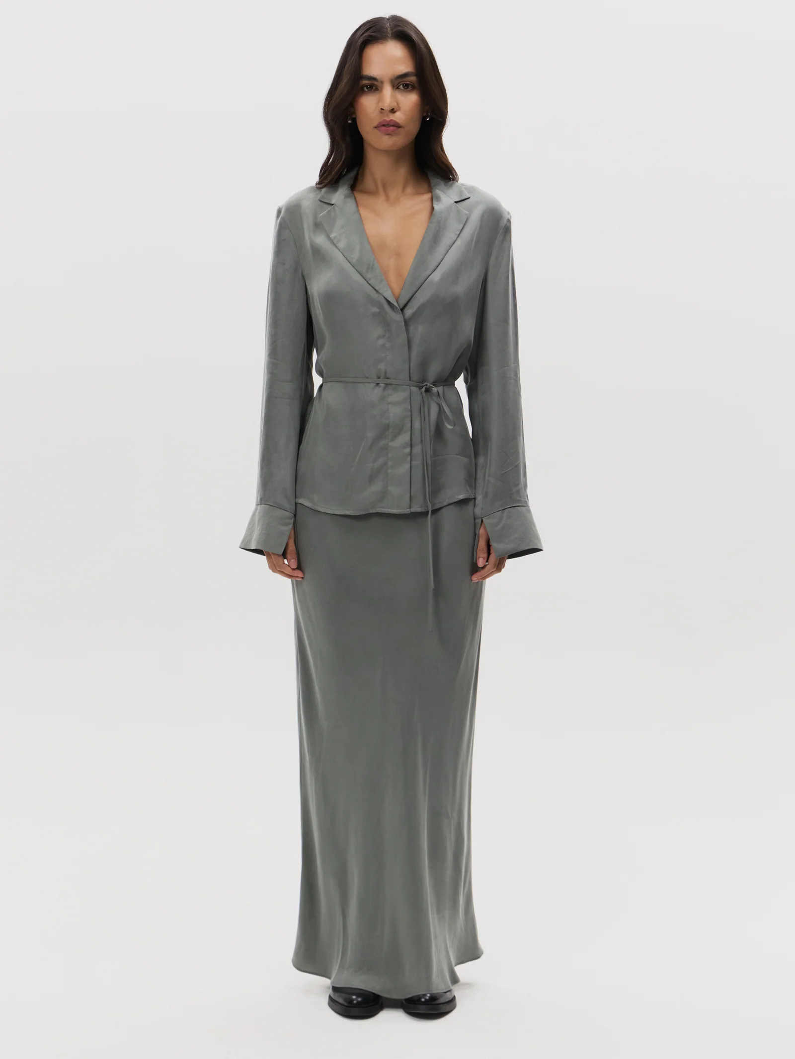 Chere Cupro Midi Skirt - Image 3