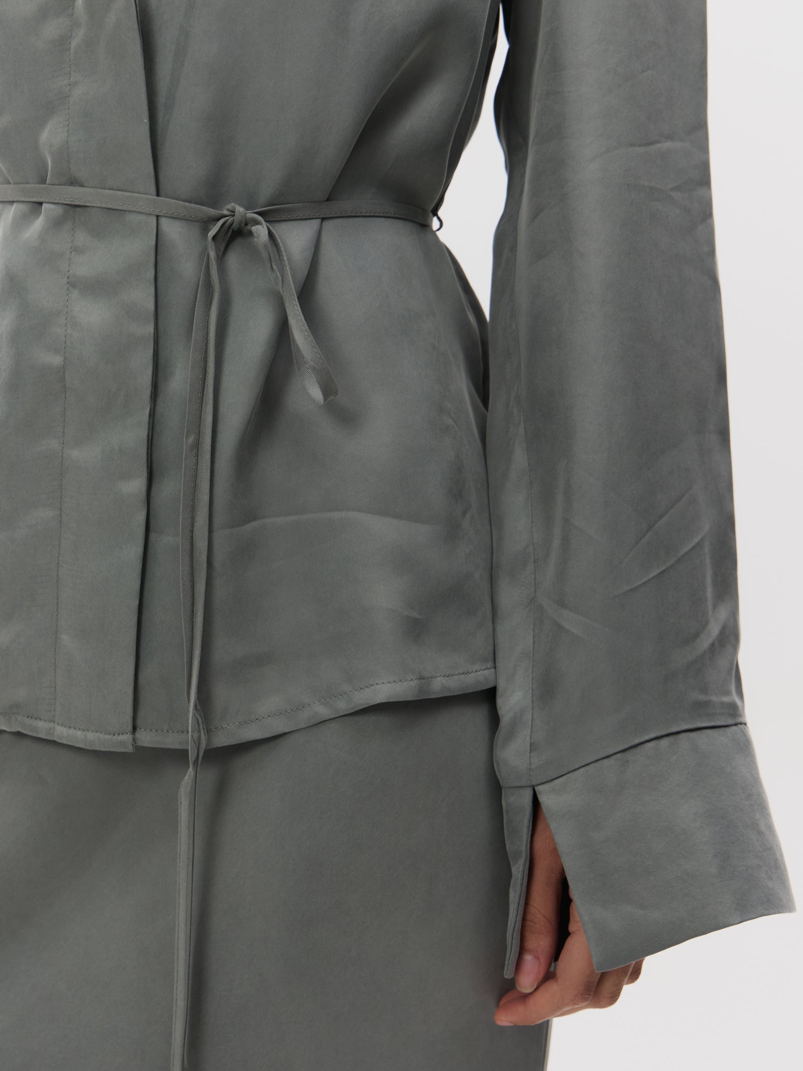 Chere Cupro Wrap Blouse - Image 3