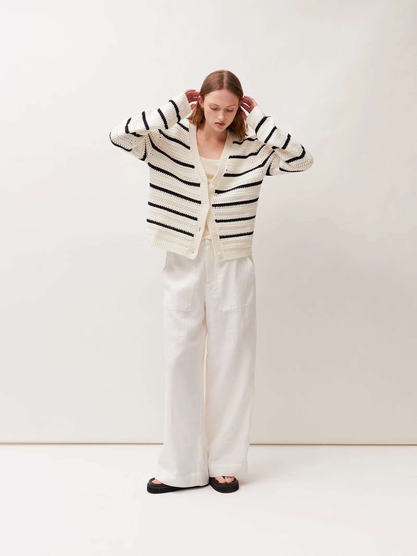 Jardin Stripe Cardigan - Image 2
