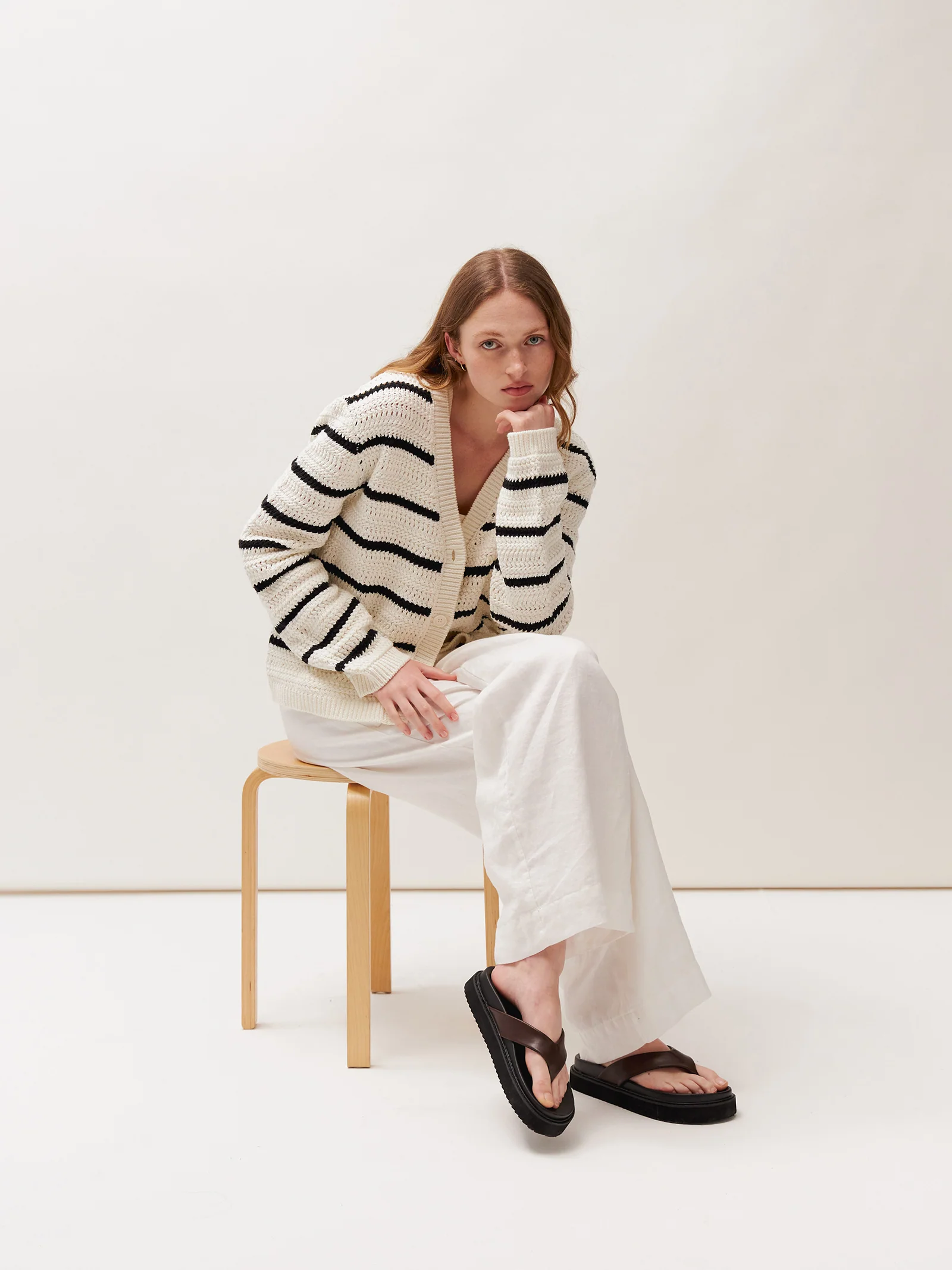 Jardin Stripe Cardigan - Image 8