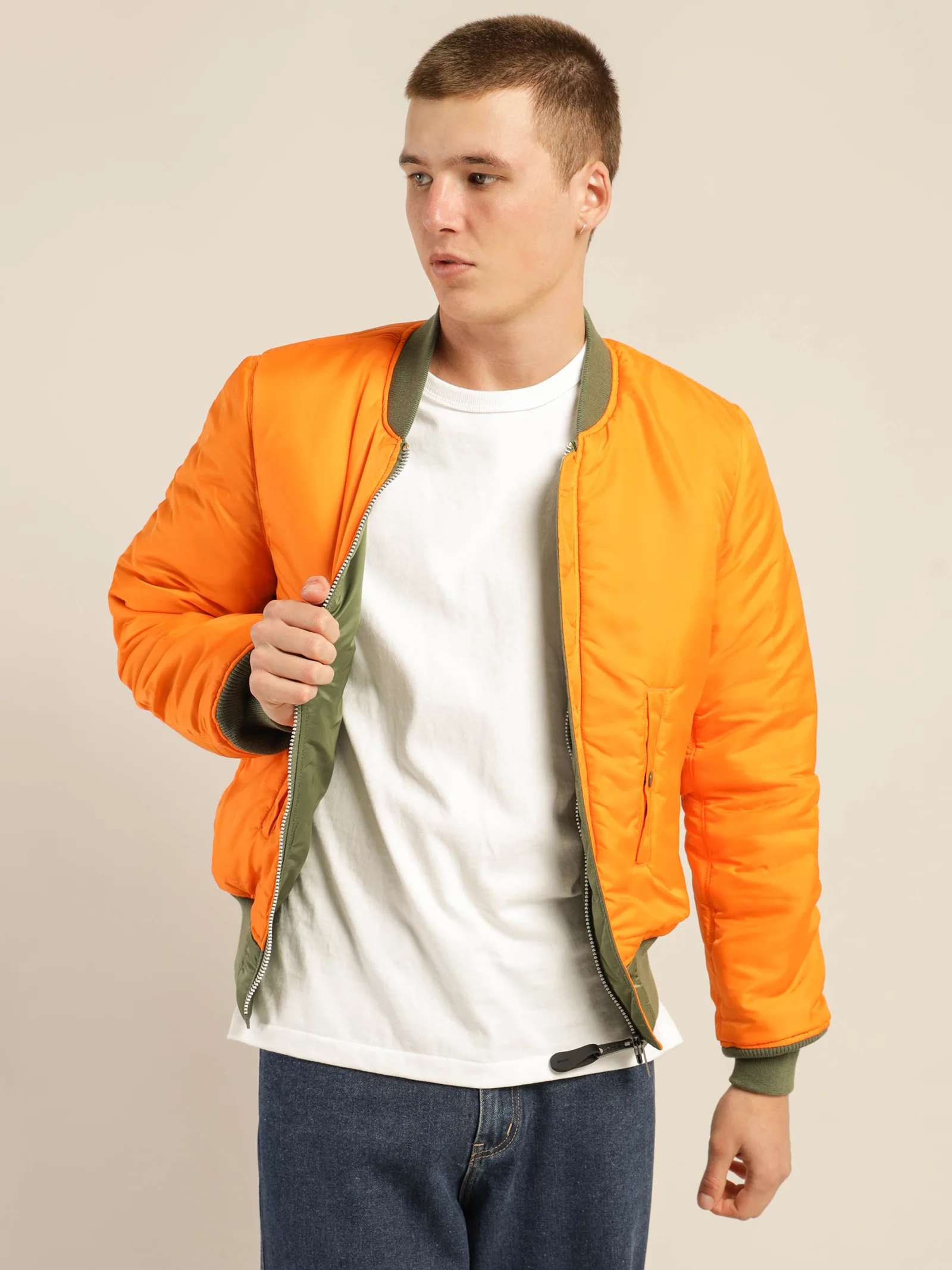 MA-1 Slim Fit Reversible Bomber Jacket - Image 2