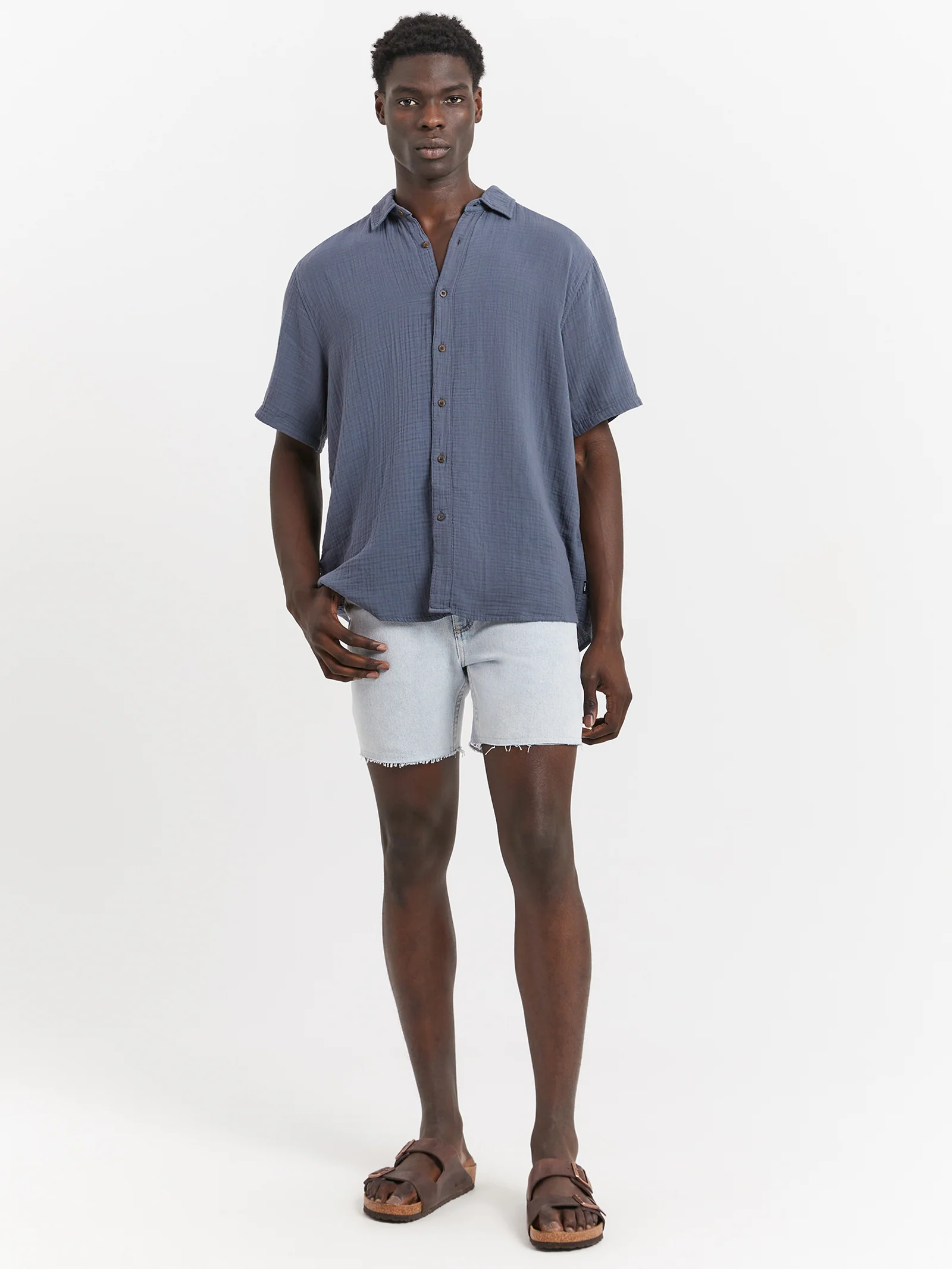Mandude Faded Denim Shorts - Image 4