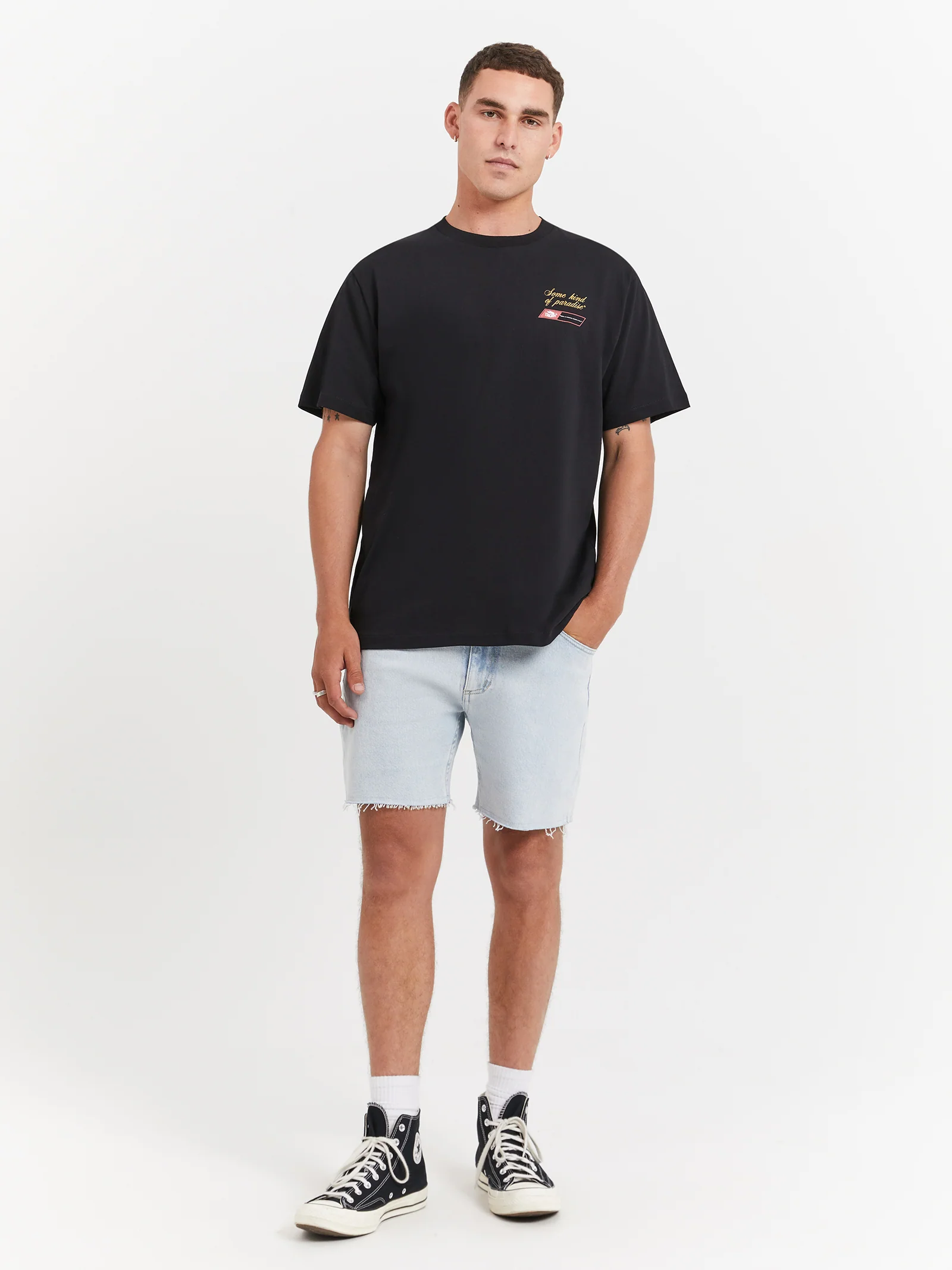 Mandude Faded Denim Shorts - Image 2