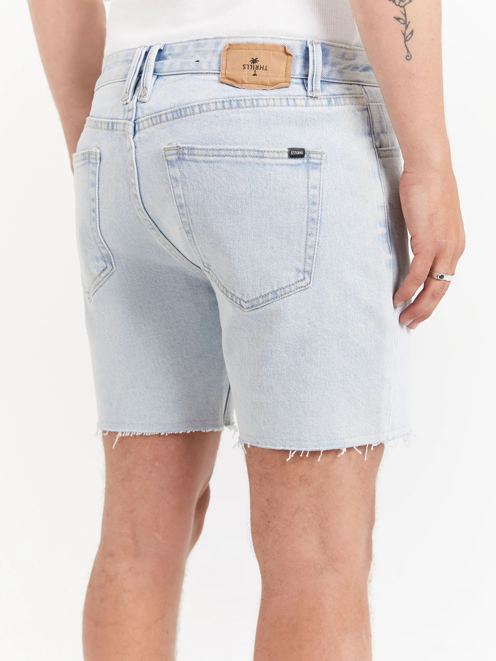 Mandude Faded Denim Shorts - Image 3