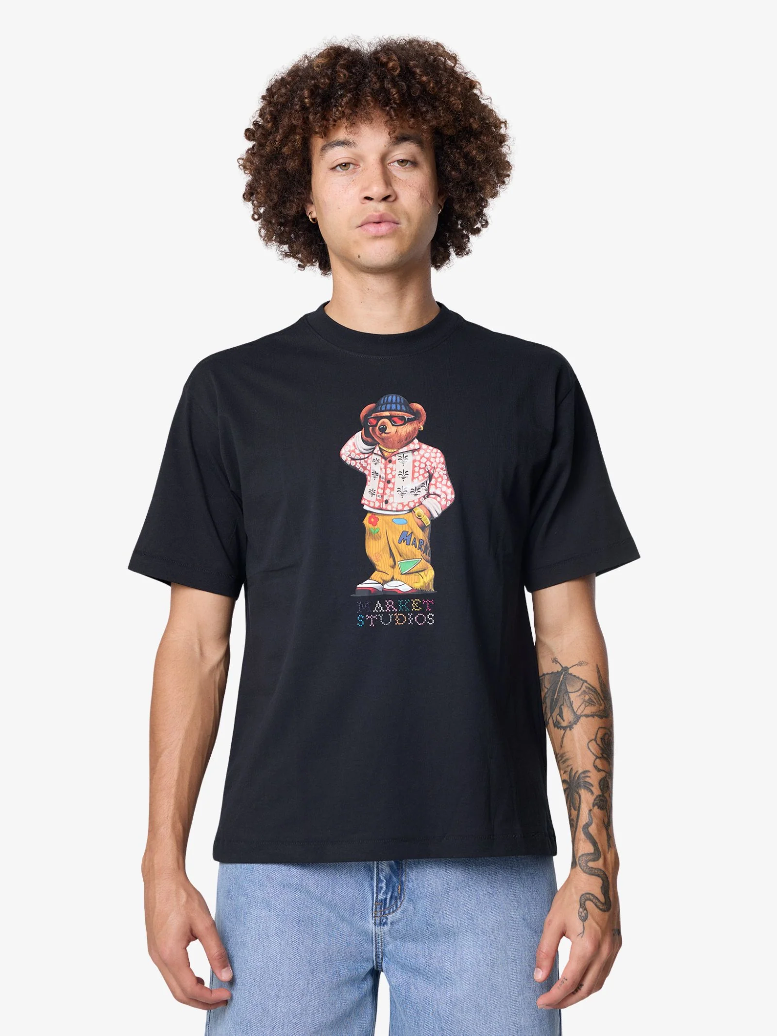 Folk Fitted Bear T-Shirt - Image 2