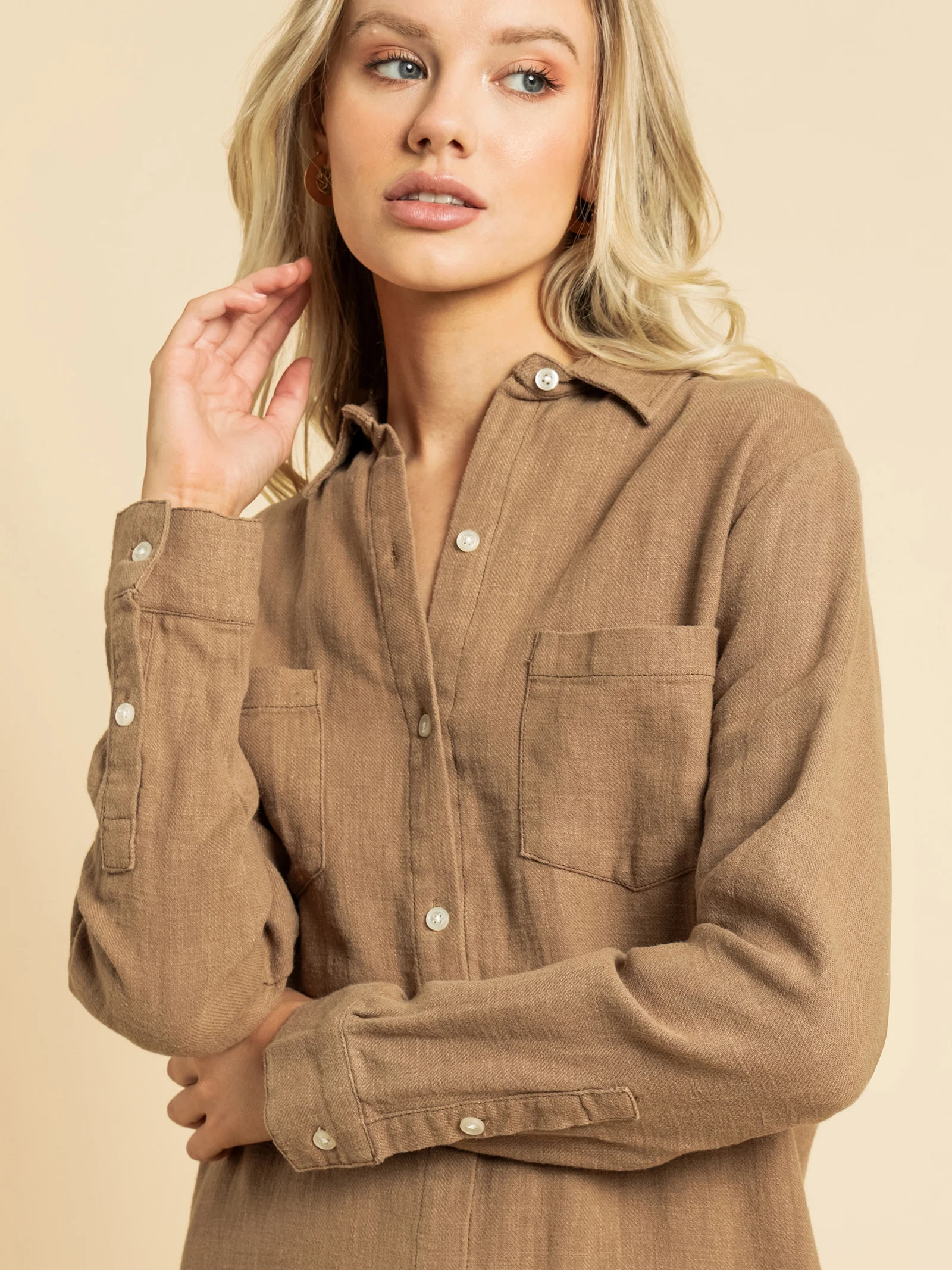 Marvin Linen Longline Shirt Dress - Image 6