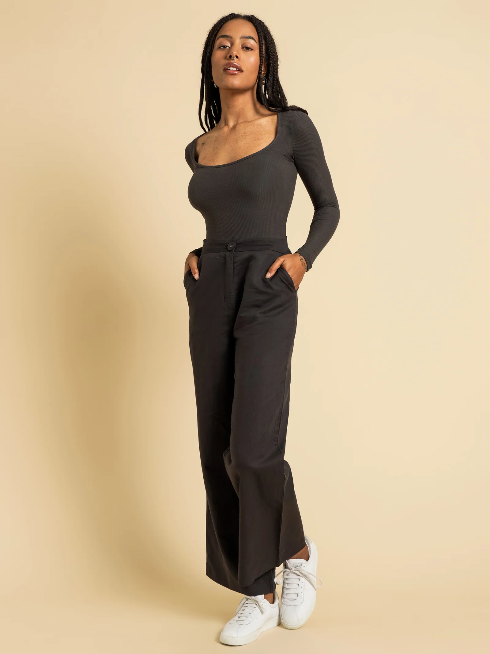 Maya Long Sleeved Ribbed T-Shirt - Image 5