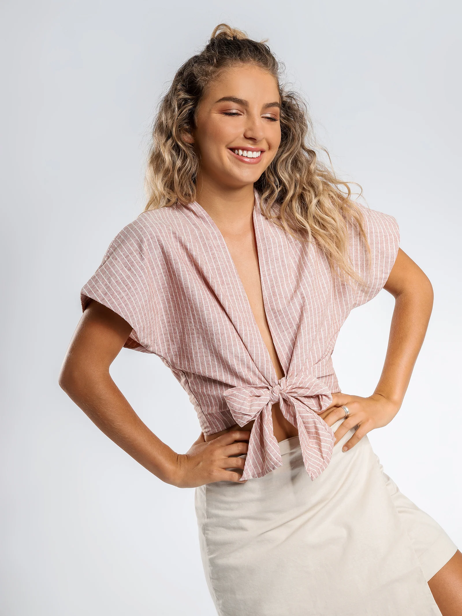Medina Tie Front Top - Image 4