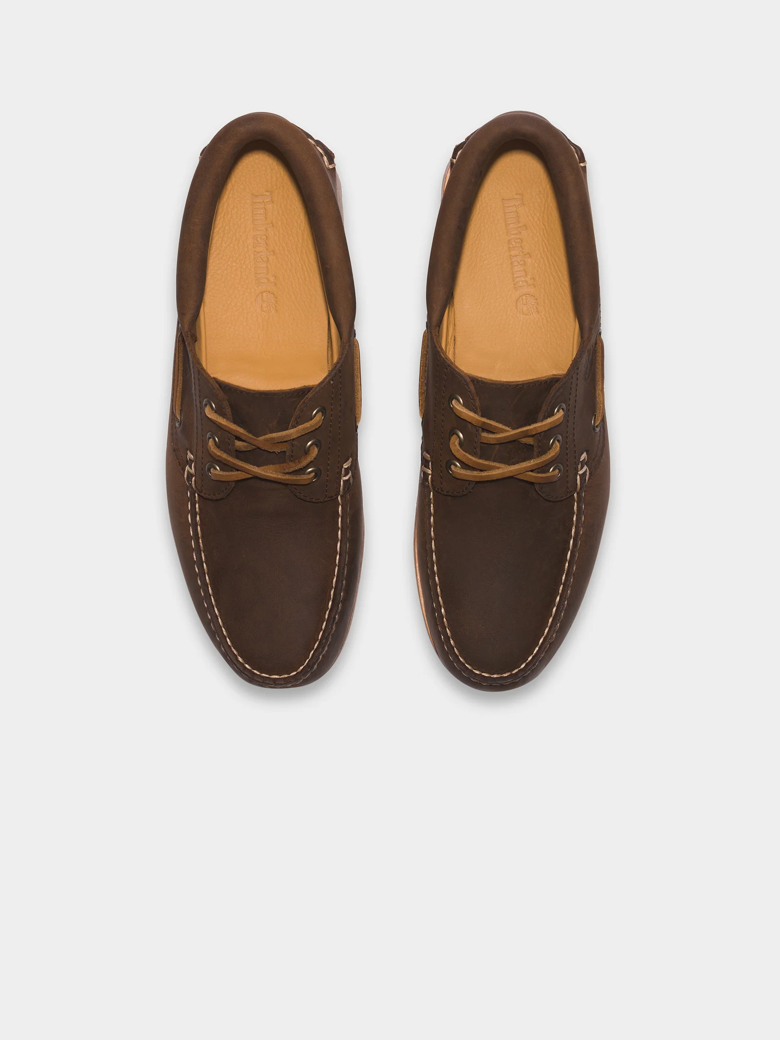 Mens 3 Eye Classic Lug Handsewn Boat Shoes - Image 5