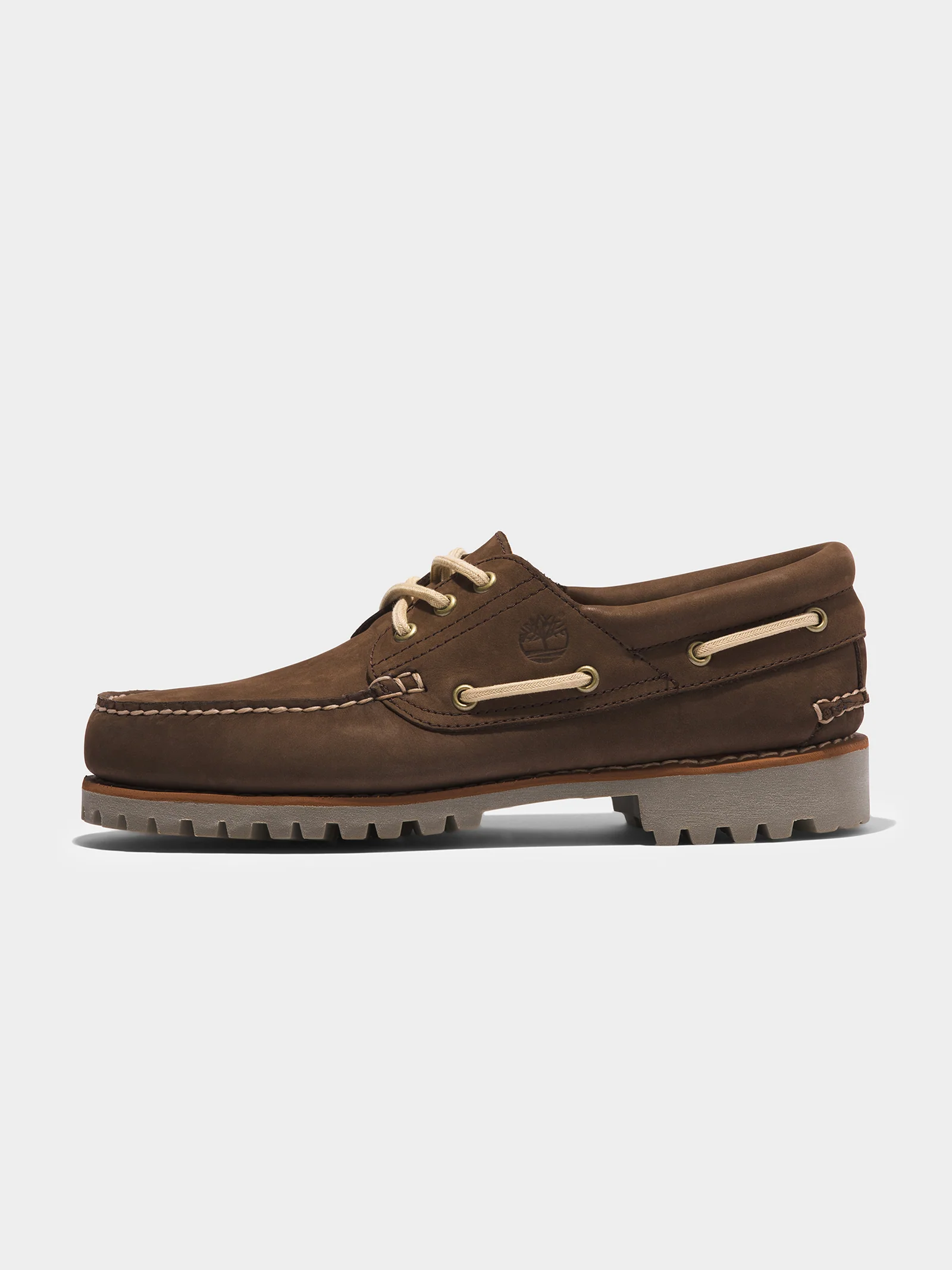 Mens 3 Eye Classic Lug Handsewn Boat Shoes - Image 4