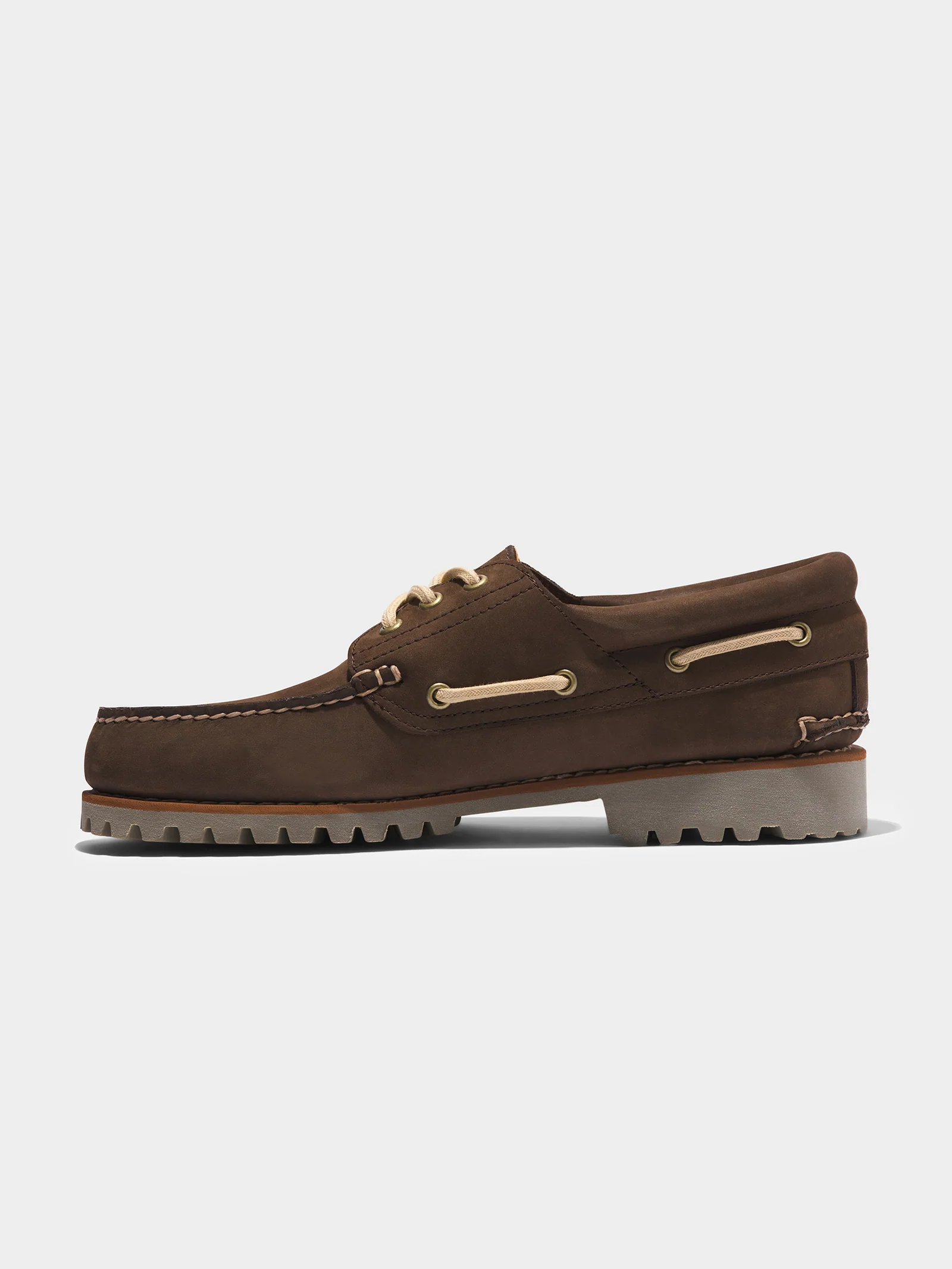 Mens 3 Eye Classic Lug Handsewn Boat Shoes - Image 6