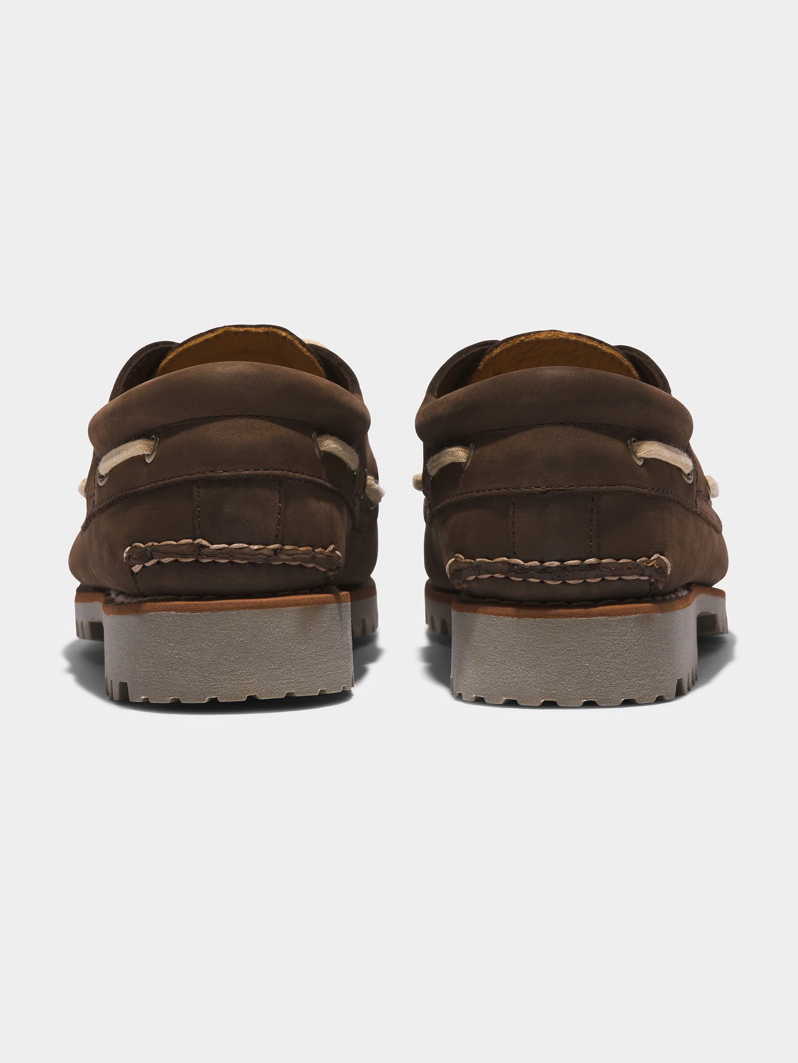 Mens 3 Eye Classic Lug Handsewn Boat Shoes - Image 9