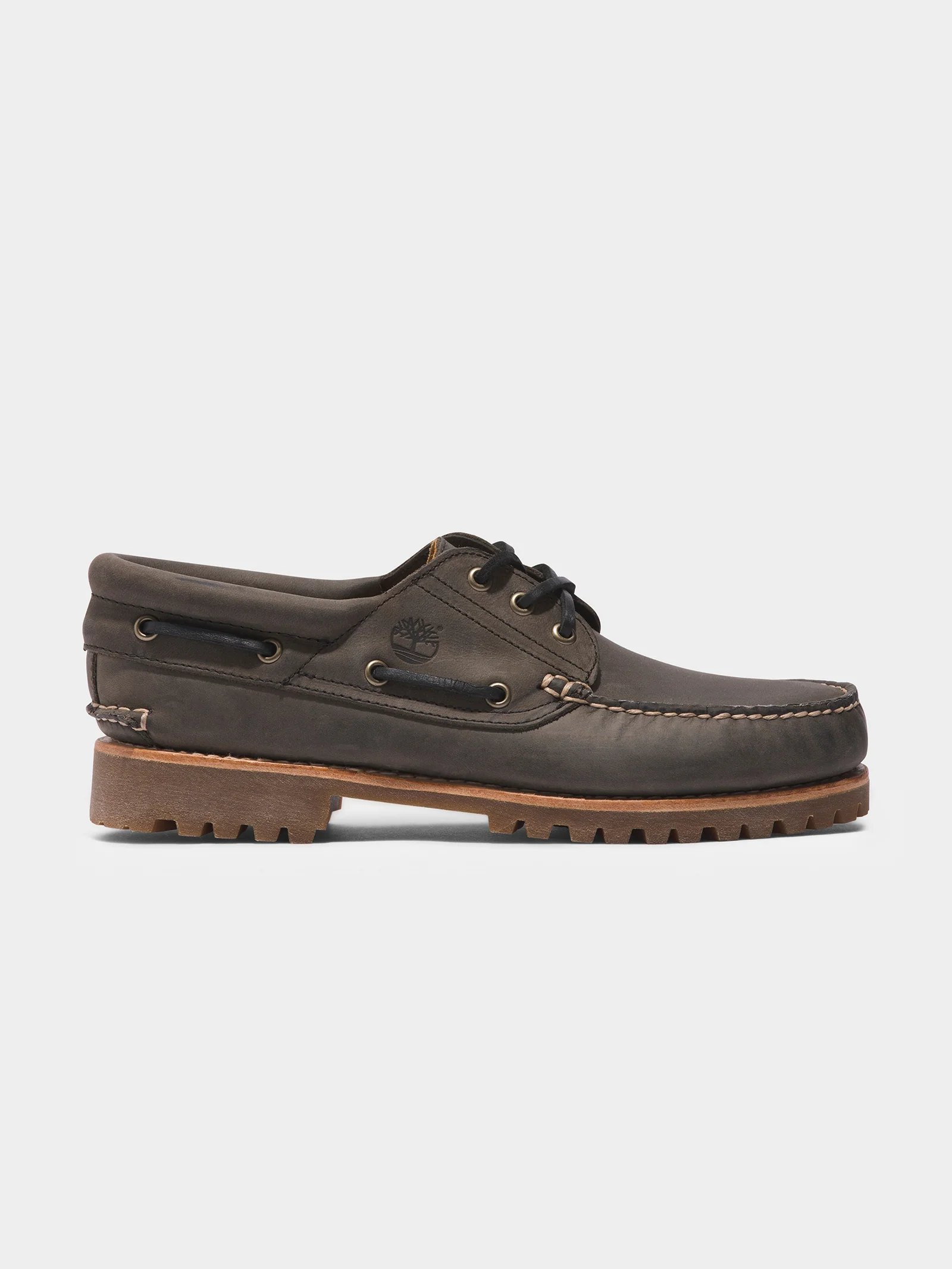 Mens 3 Eye Classic Lug Handsewn Boat Shoes