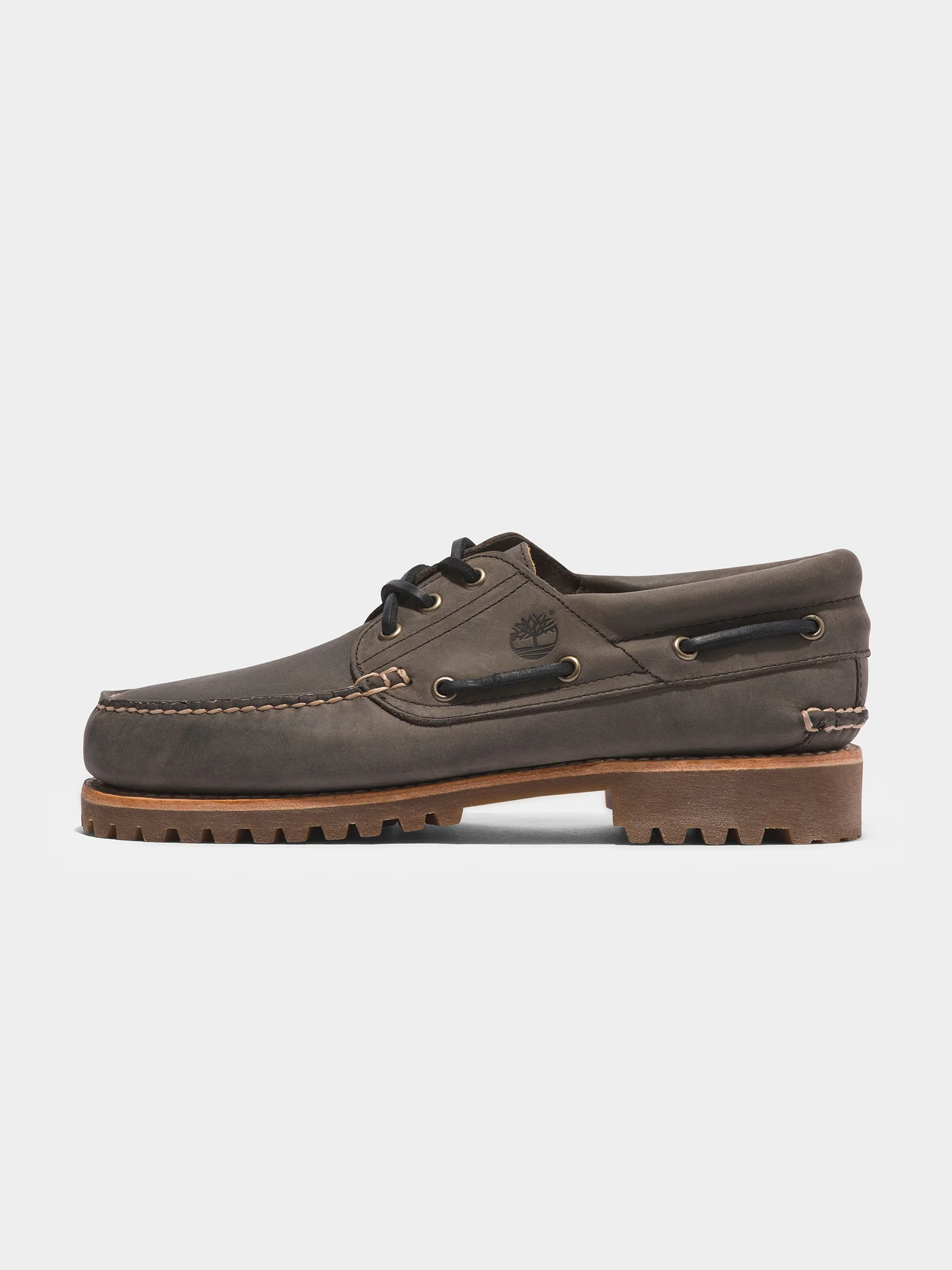 Mens 3 Eye Classic Lug Handsewn Boat Shoes - Image 6